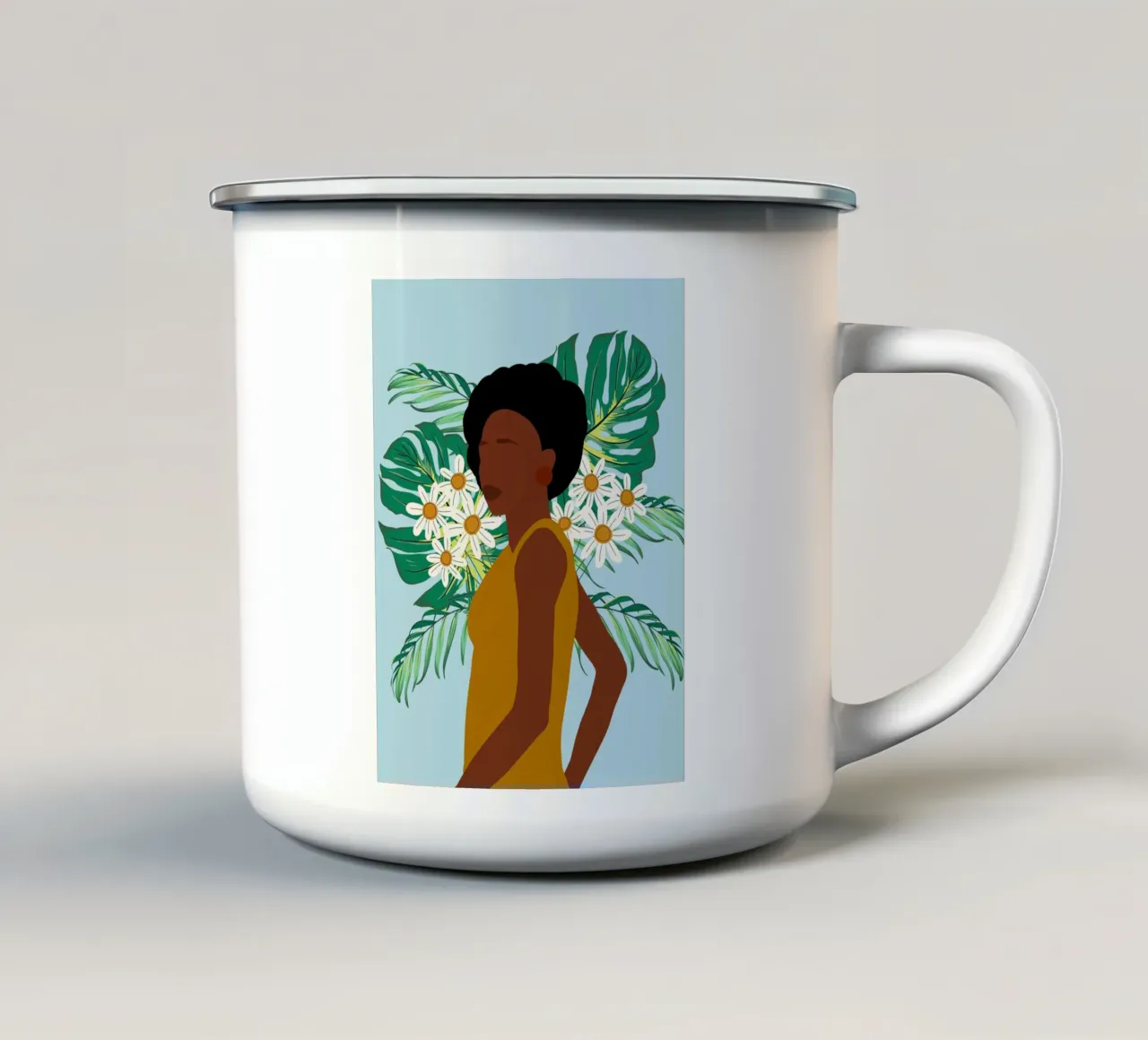 Afro Luxe tazza in smalto da Mathudace Créas