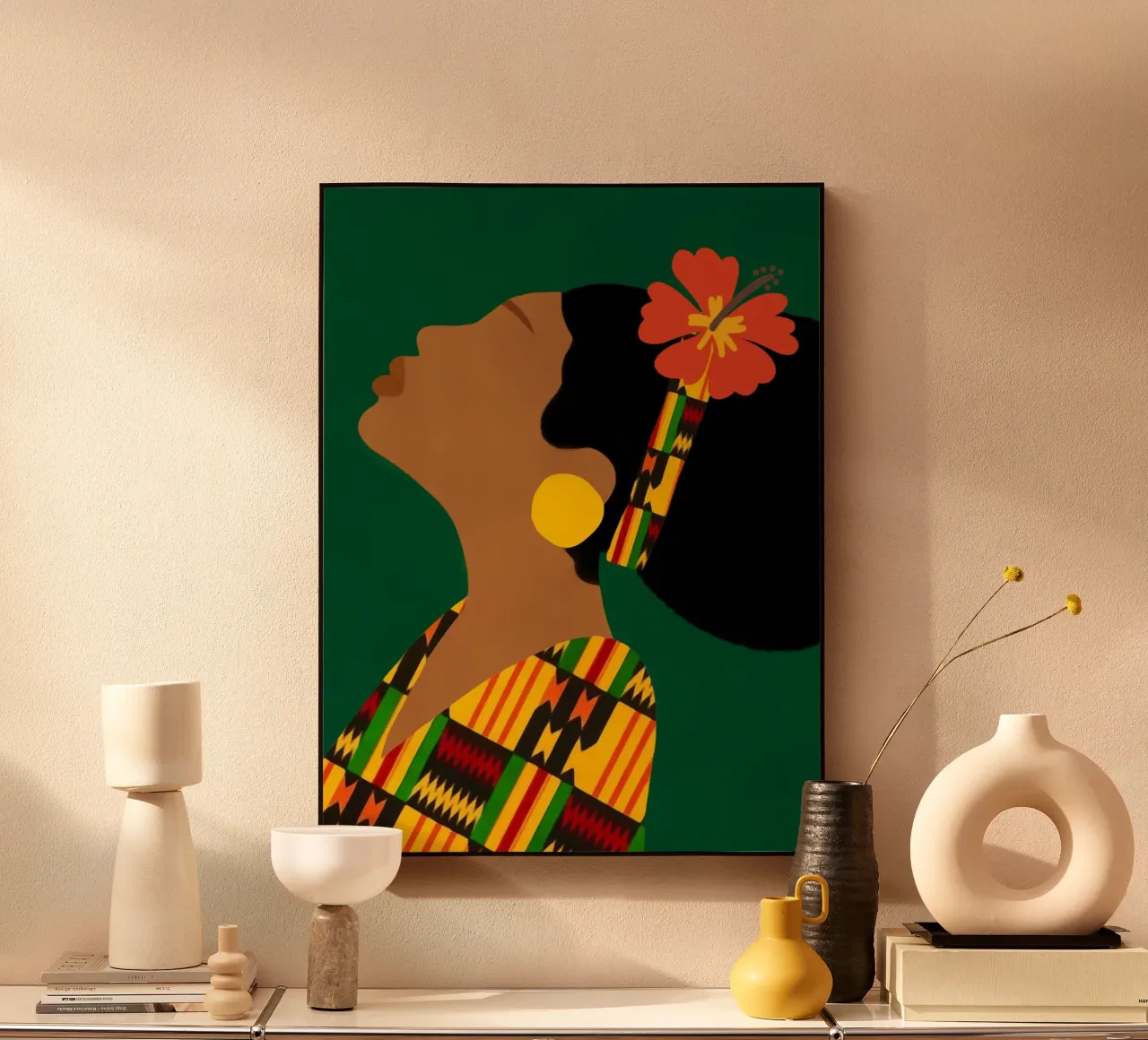 Afro Bold Acryl-Glas von Mathudace Créas