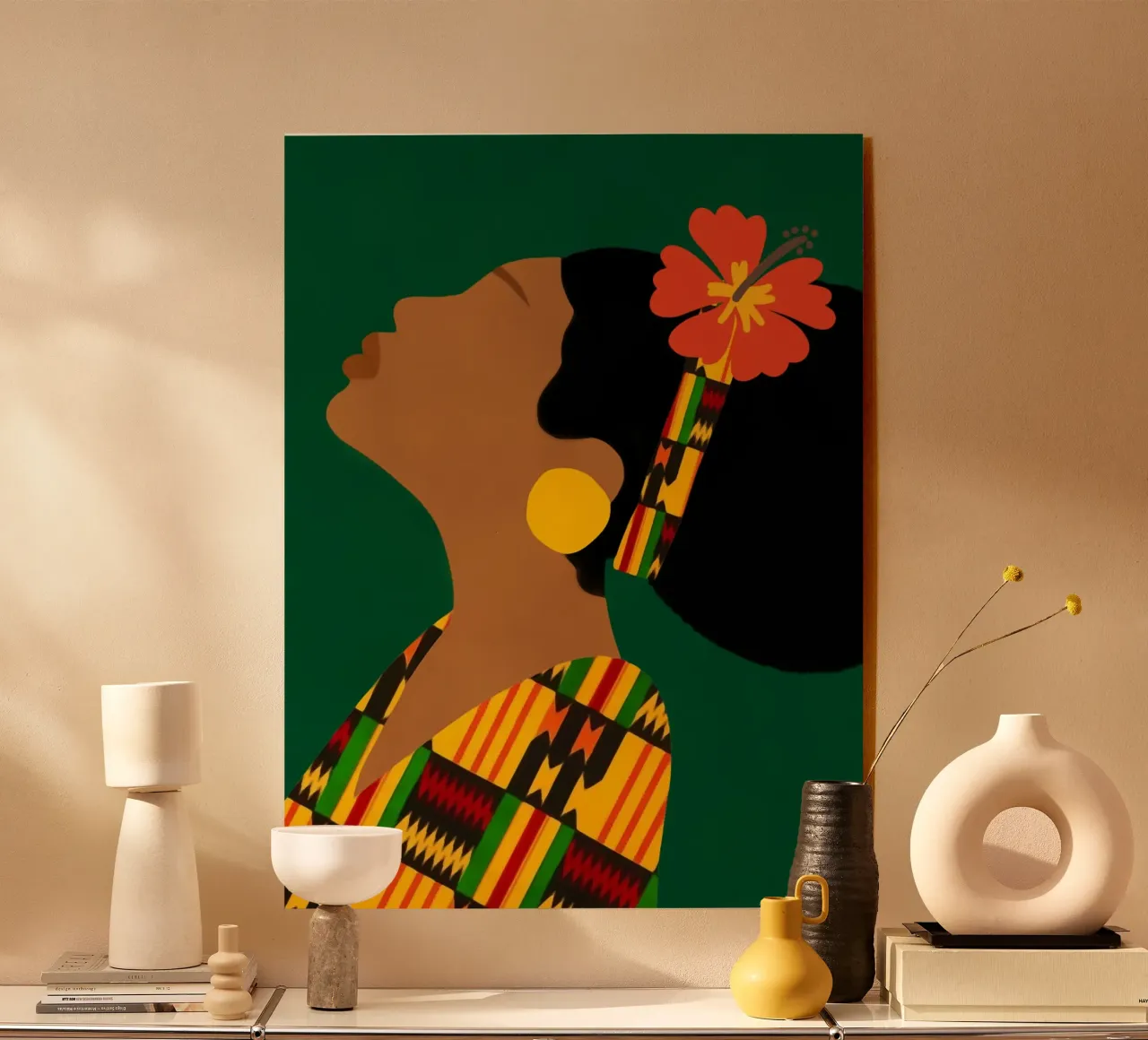 Afro Bold Acryl-Glas von Mathudace Créas