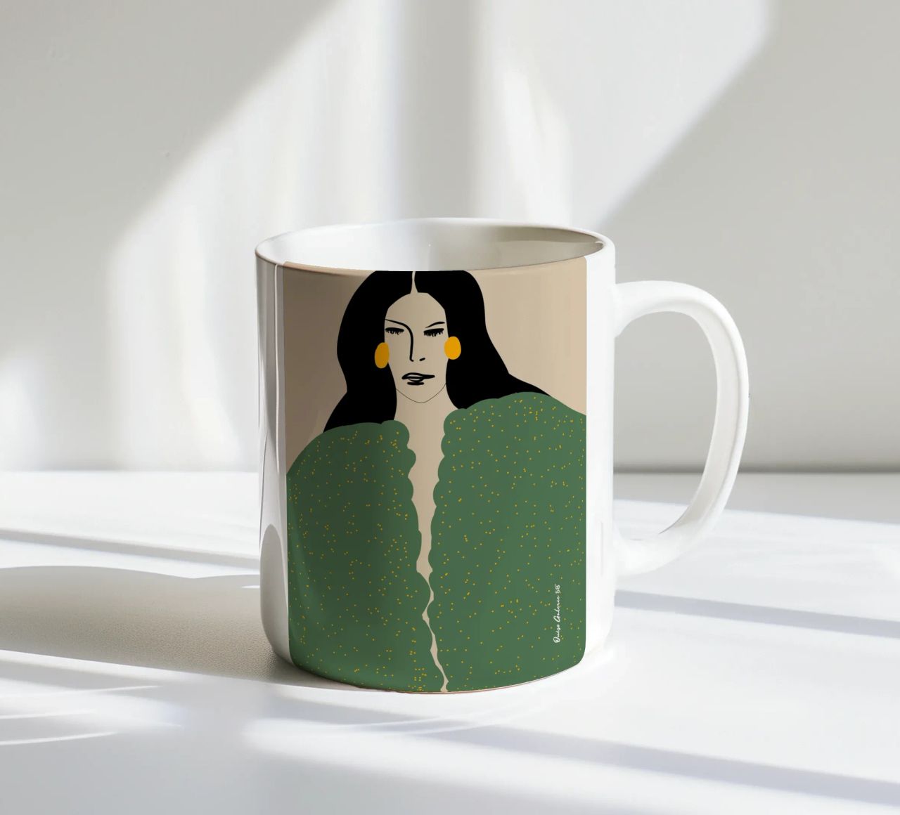 Silent Reflections tazza in ceramica da Mike Leymi