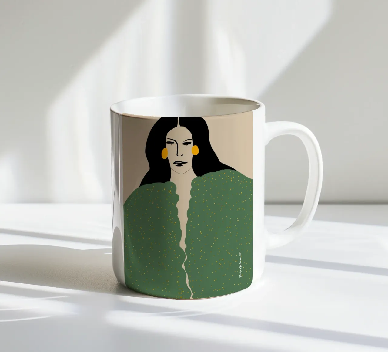 Silent Reflections ceramic mug by Mike Leymi