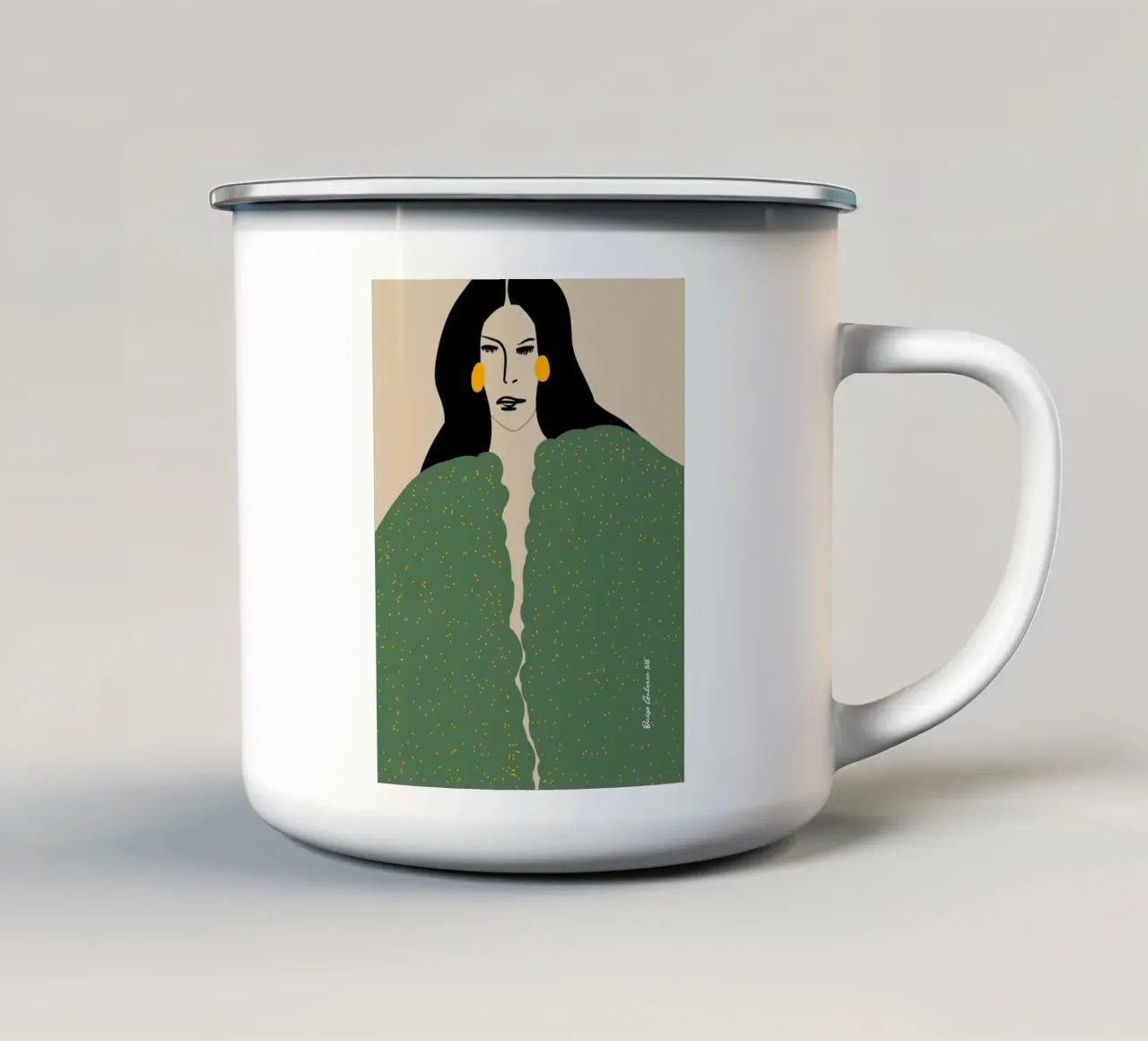 Silent Reflections enamel mug by Mike Leymi