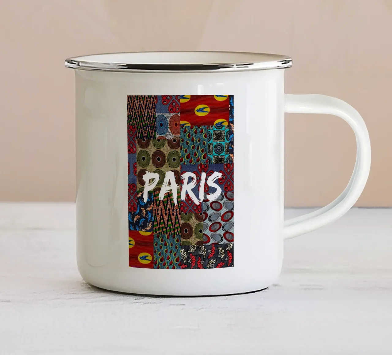 Paris tazza in smalto da Mathudace Créas