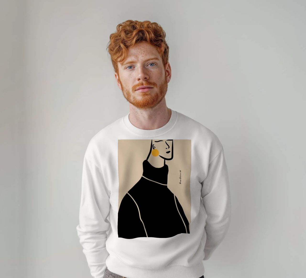 Hushed Waves Sweatshirt von Mike Leymi