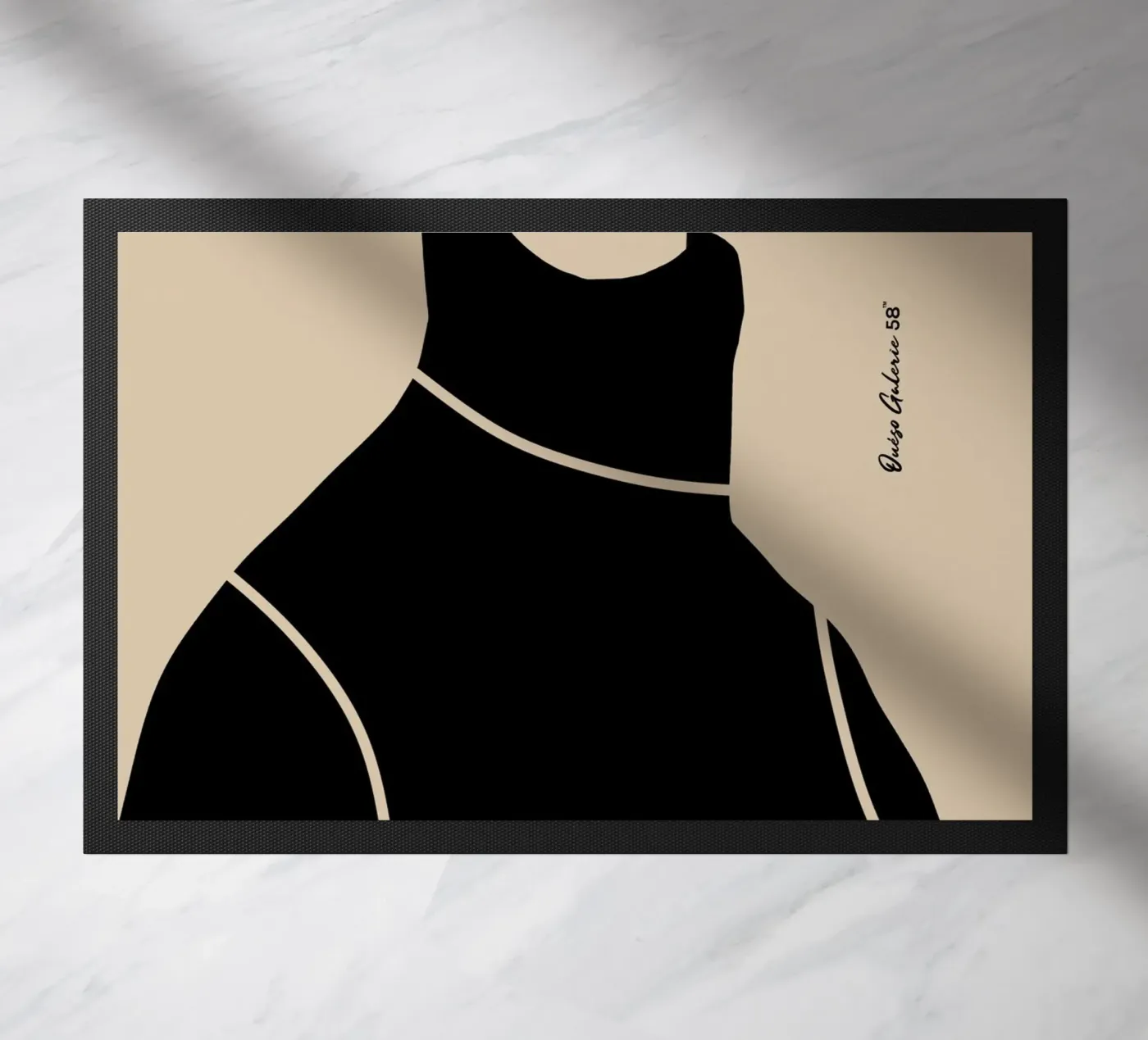 Hushed Waves doormat by Mike Leymi