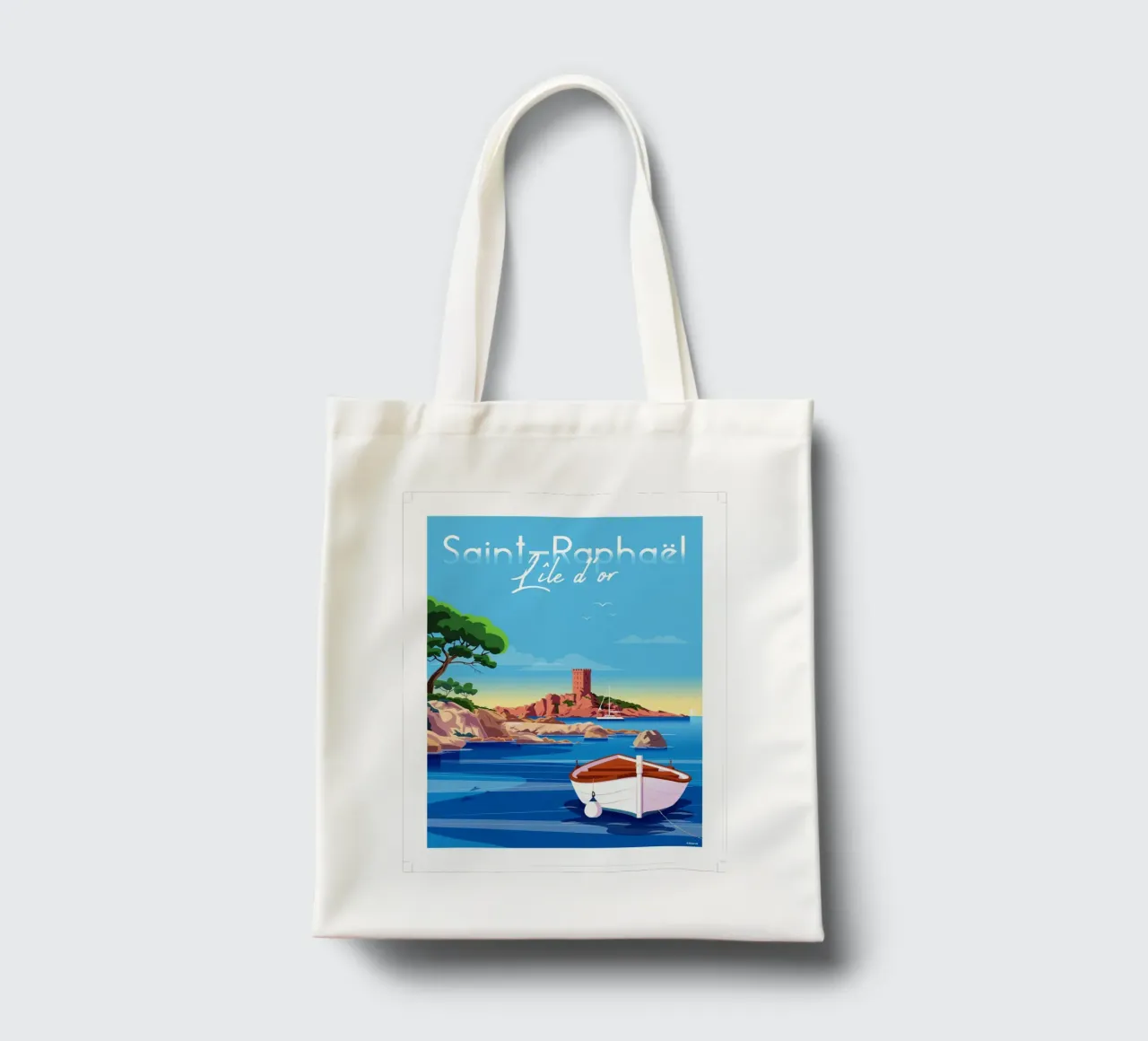 saint Raphaël Île d'or borsa in juta da Raphaël Delerue