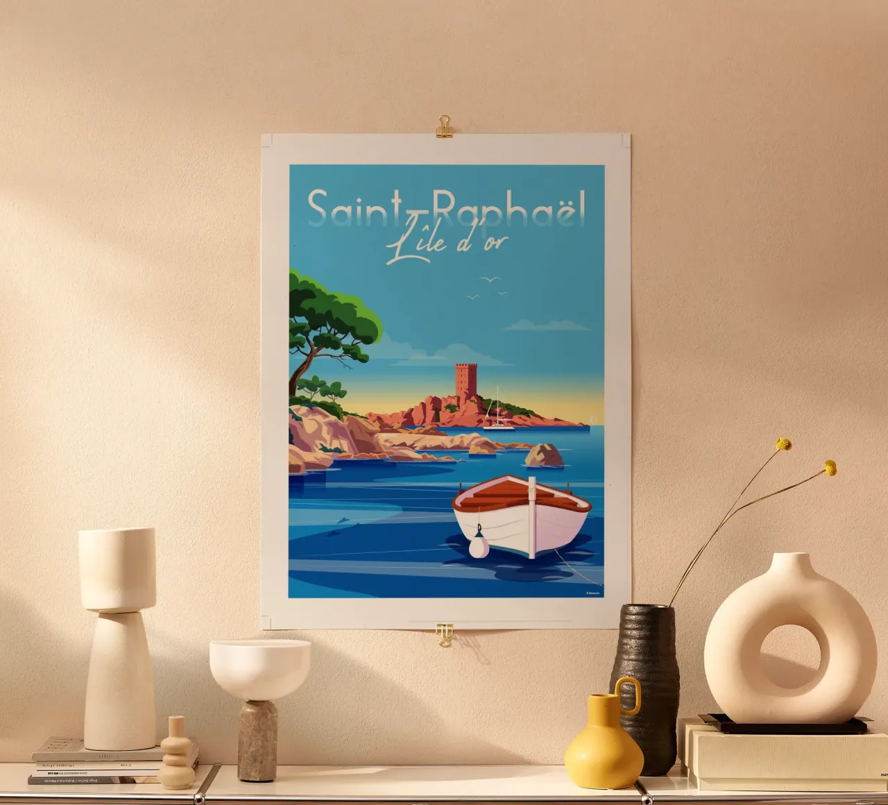saint Raphaël Île d'or carta hahnemühle da Raphaël Delerue