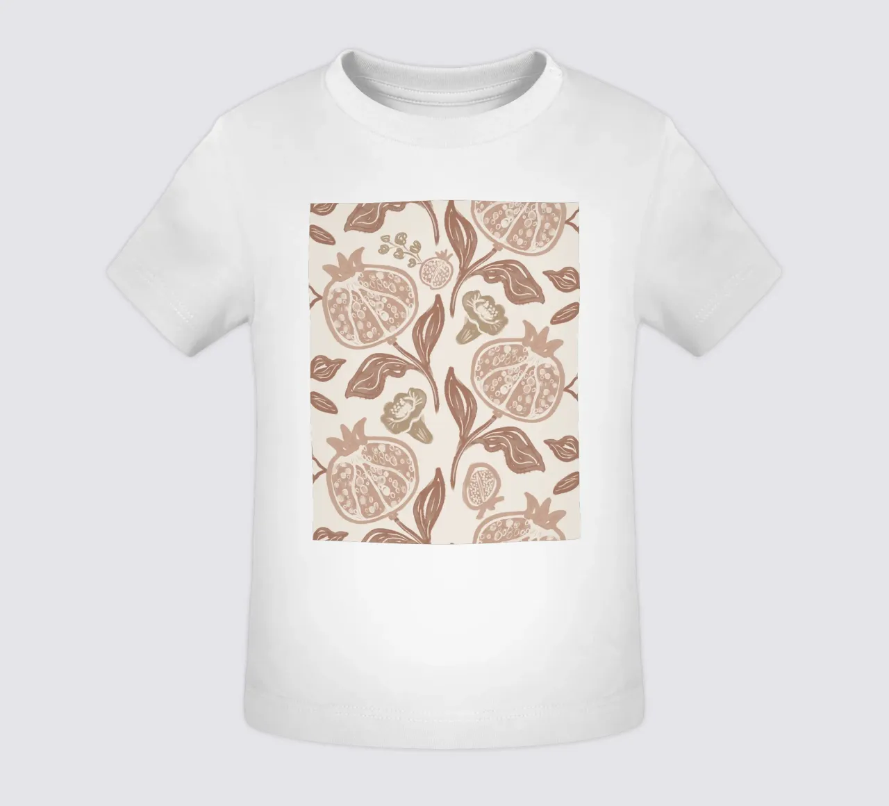 Pomegranates Pattern - Mocha Mousse maglietta neonato da anisillustration