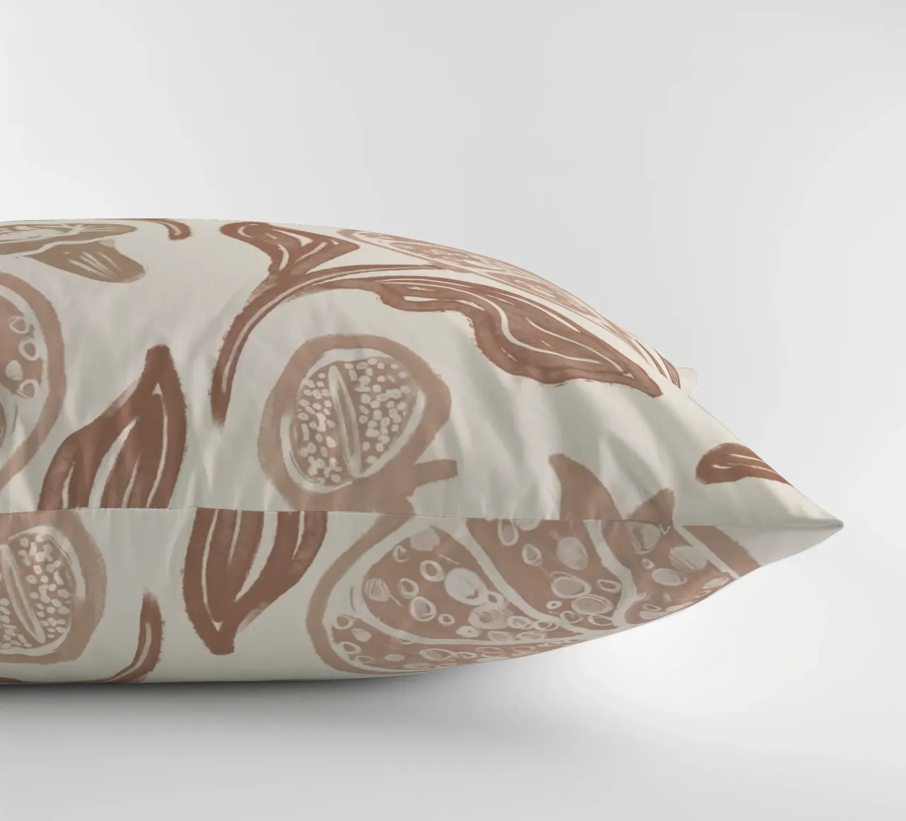 Pomegranates Pattern - Mocha Mousse cuscino da anisillustration