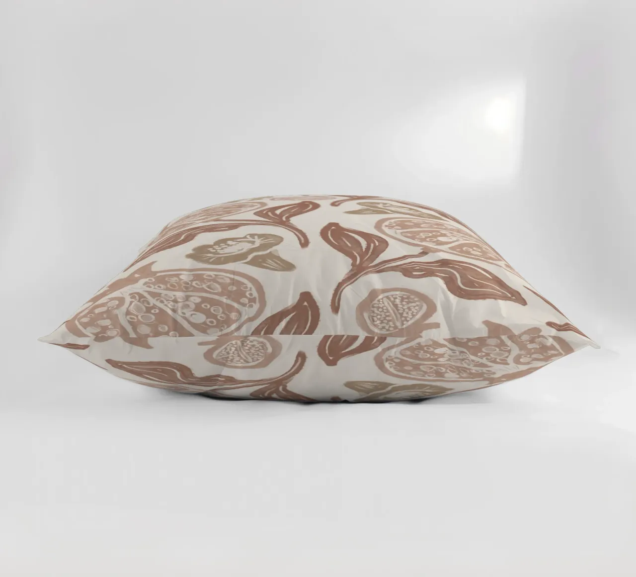 Pomegranates Pattern - Mocha Mousse cuscino da anisillustration