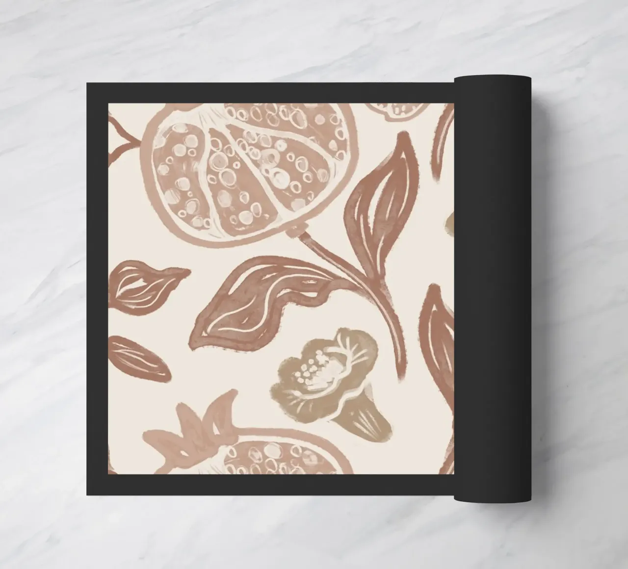 Pomegranates Pattern - Mocha Mousse zerbino da anisillustration