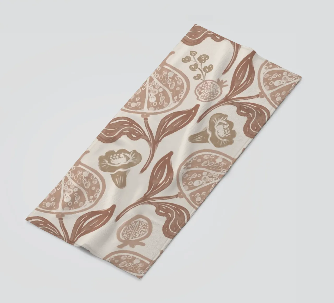 Pomegranates Pattern - Mocha Mousse telo mare da anisillustration