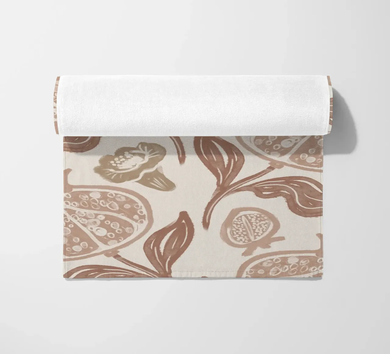 Pomegranates Pattern - Mocha Mousse telo mare da anisillustration