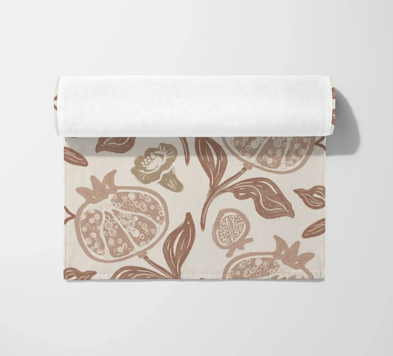 Pomegranates Pattern - Mocha Mousse telo mare da anisillustration