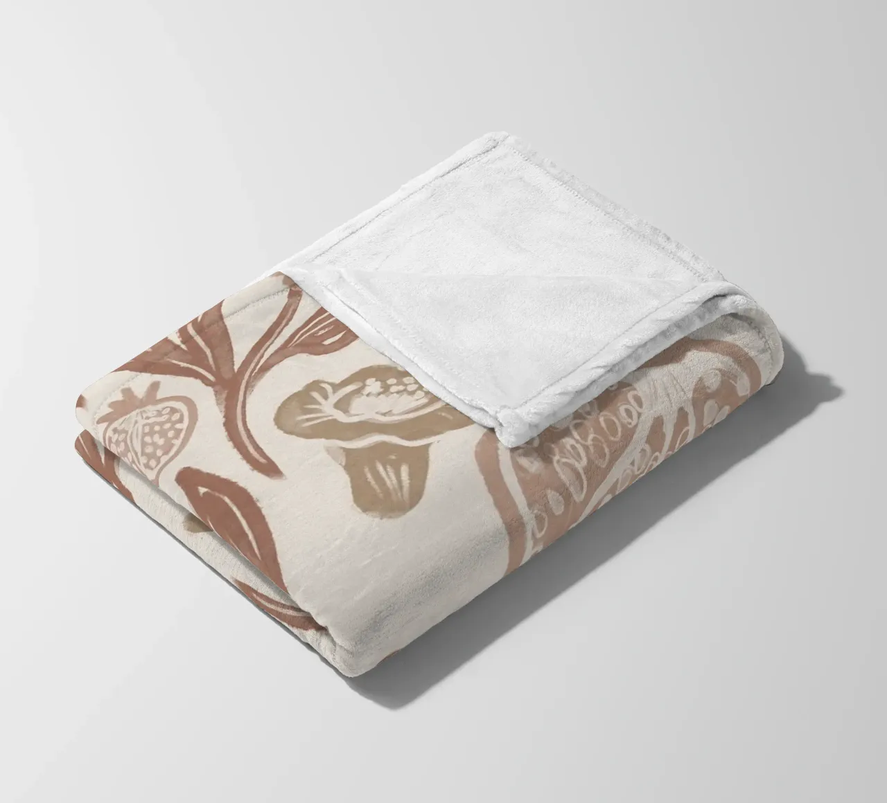 Pomegranates Pattern - Mocha Mousse coperta in pile da anisillustration
