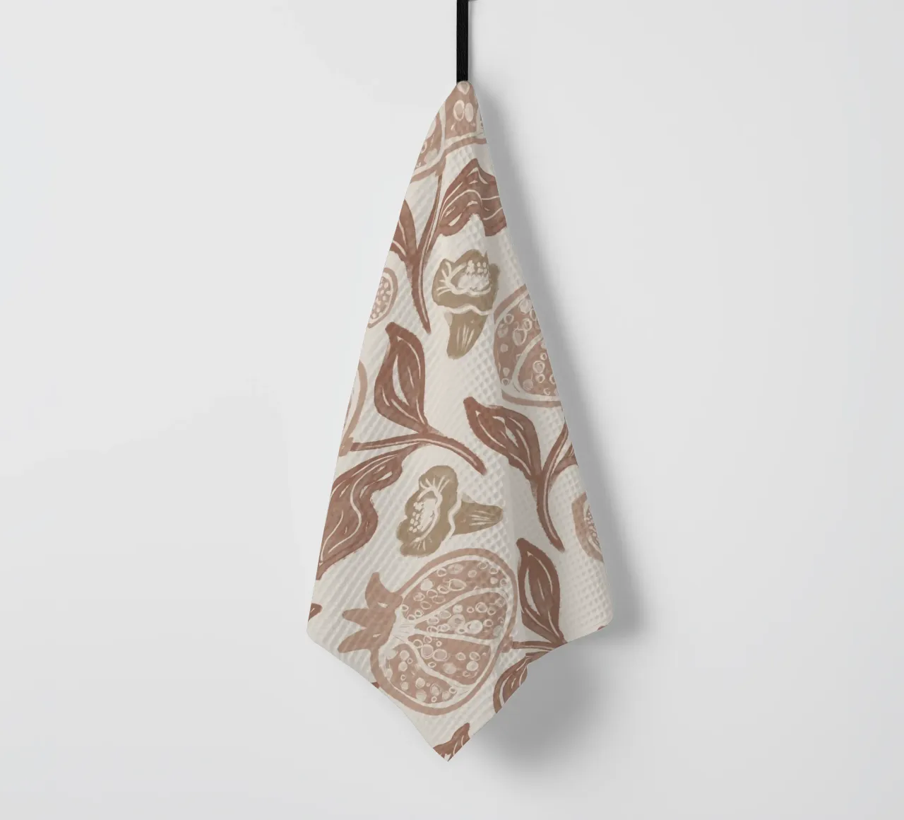 Pomegranates Pattern - Mocha Mousse torchon de anisillustration
