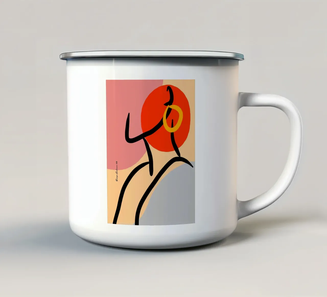Dancing Hues tazza in smalto da Mike Leymi