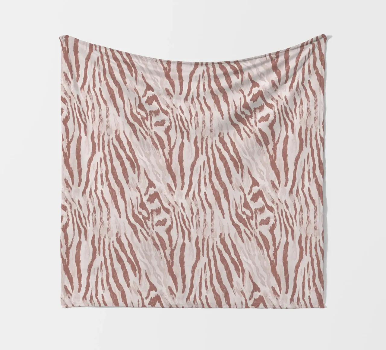 Zebra tijger dierenprint in mokka mousse bruin Boho Chic Y2K fleecedeken van Gentle Echoes Art