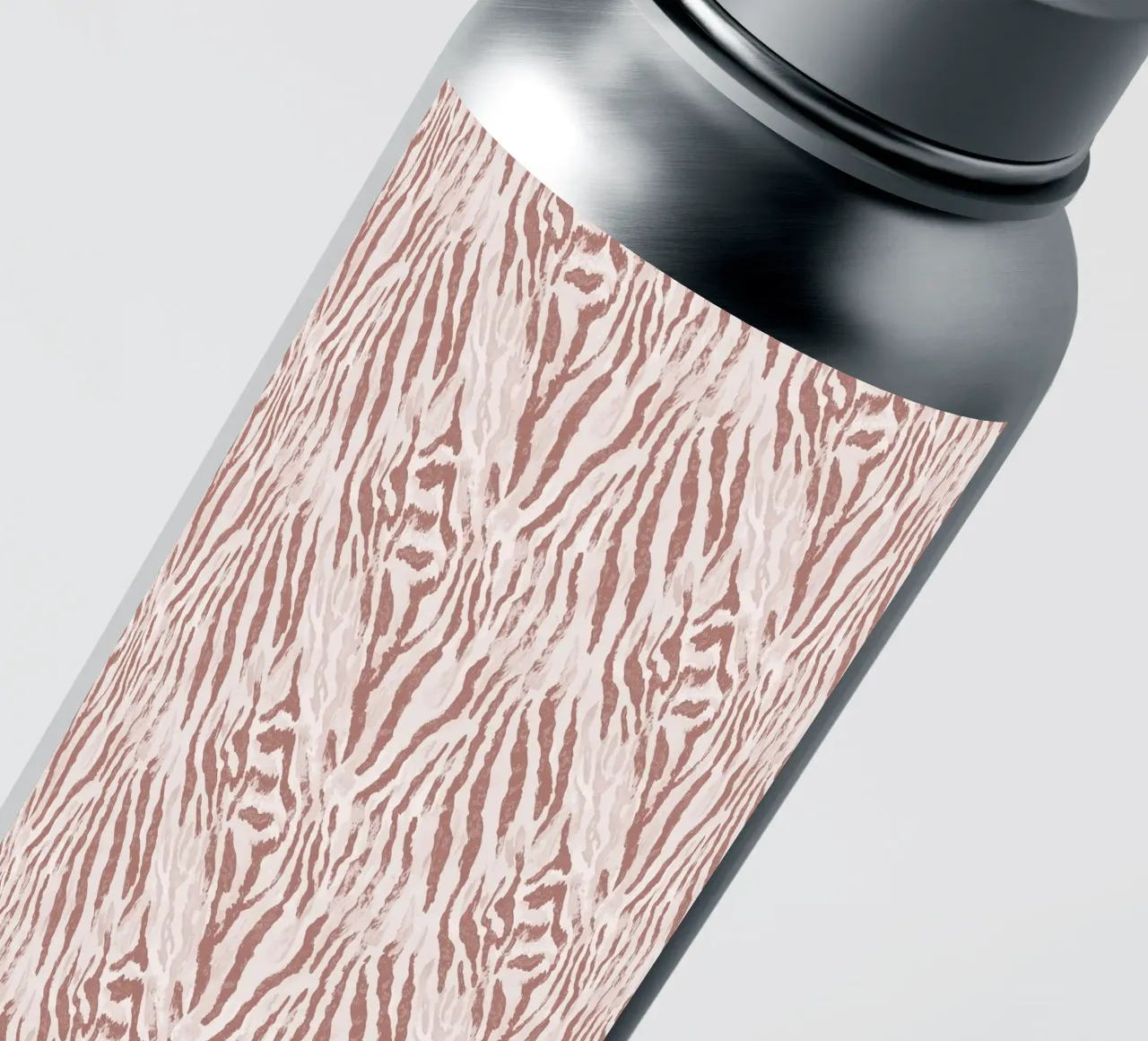 Zebra tijger dierenprint in mokka mousse bruin Boho Chic Y2K sticker van Gentle Echoes Art