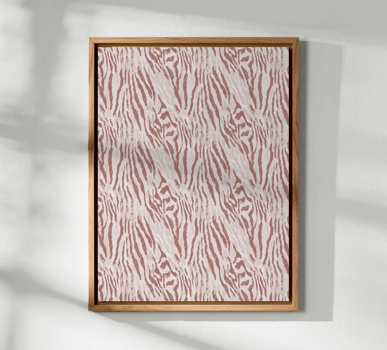 Zebra Tiger Animal Print In Mocha Mousse Brown Boho Chic Y2K alu-dibond by Gentle Echoes Art