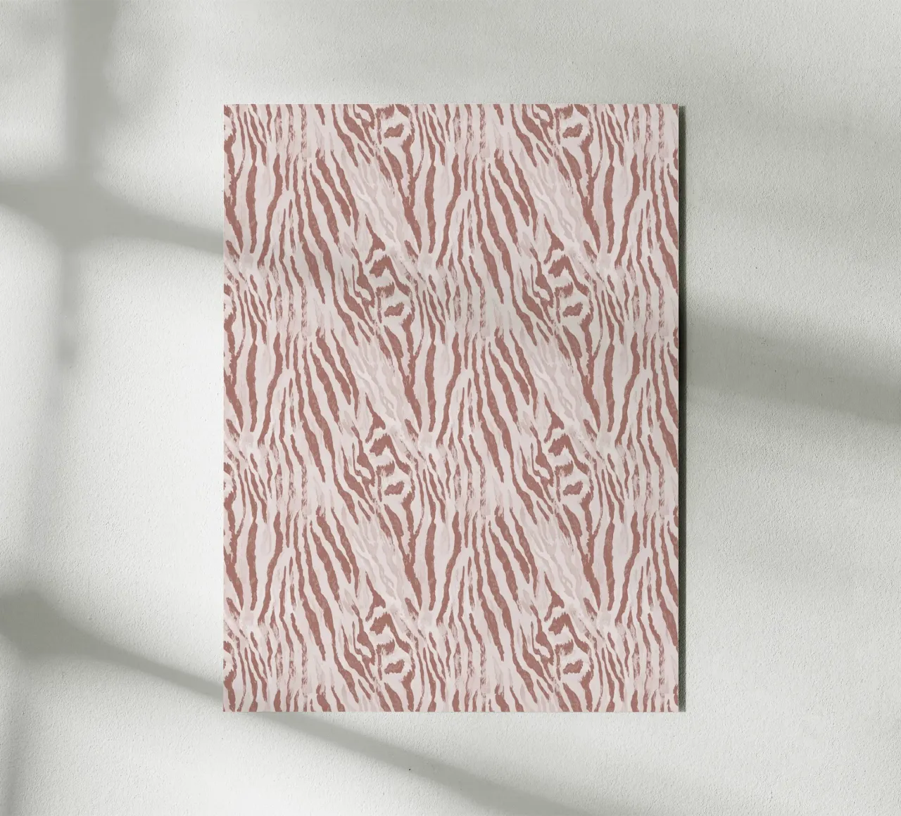 Zebra Tiger Animal Print In Mocha Mousse Brown Boho Chic Y2K alu-dibond by Gentle Echoes Art