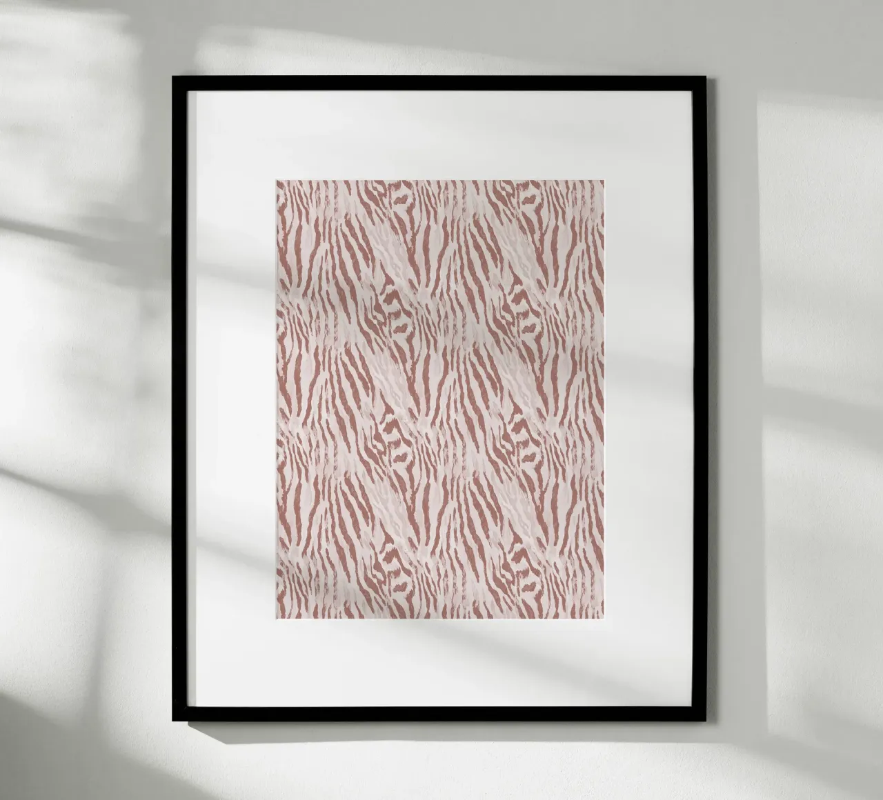 Zebra tijger dierenprint in mokka mousse bruin Boho Chic Y2K hahnemühle van Gentle Echoes Art