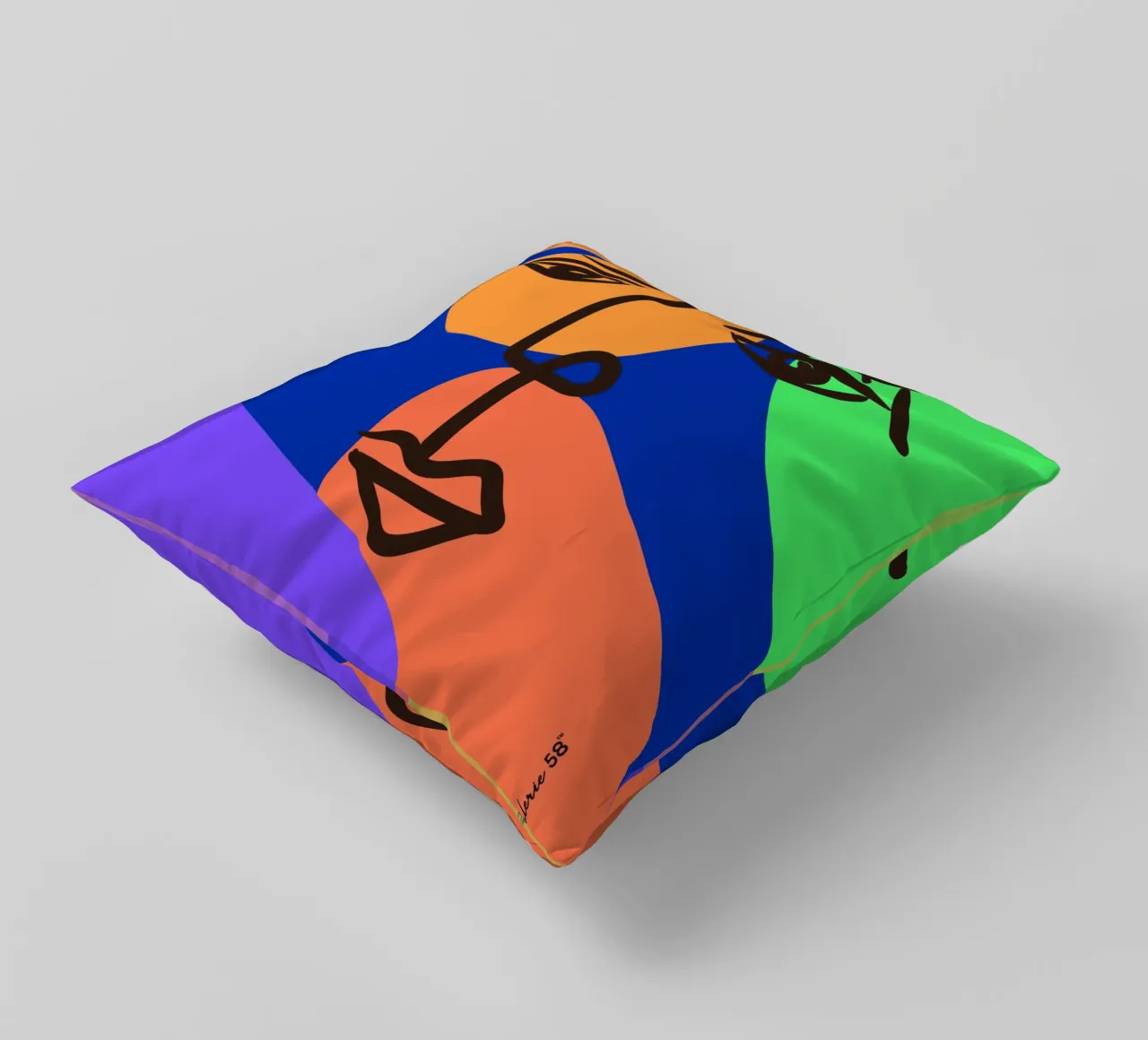 Vibrant Currents cuscino da Mike Leymi