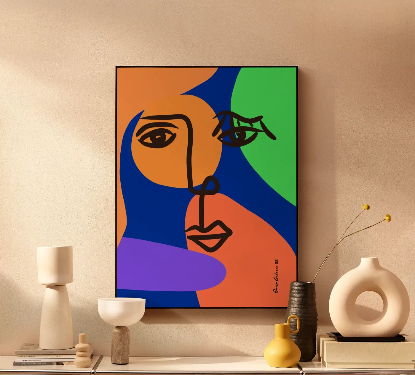 Vibrant Currents acryl van Mike Leymi