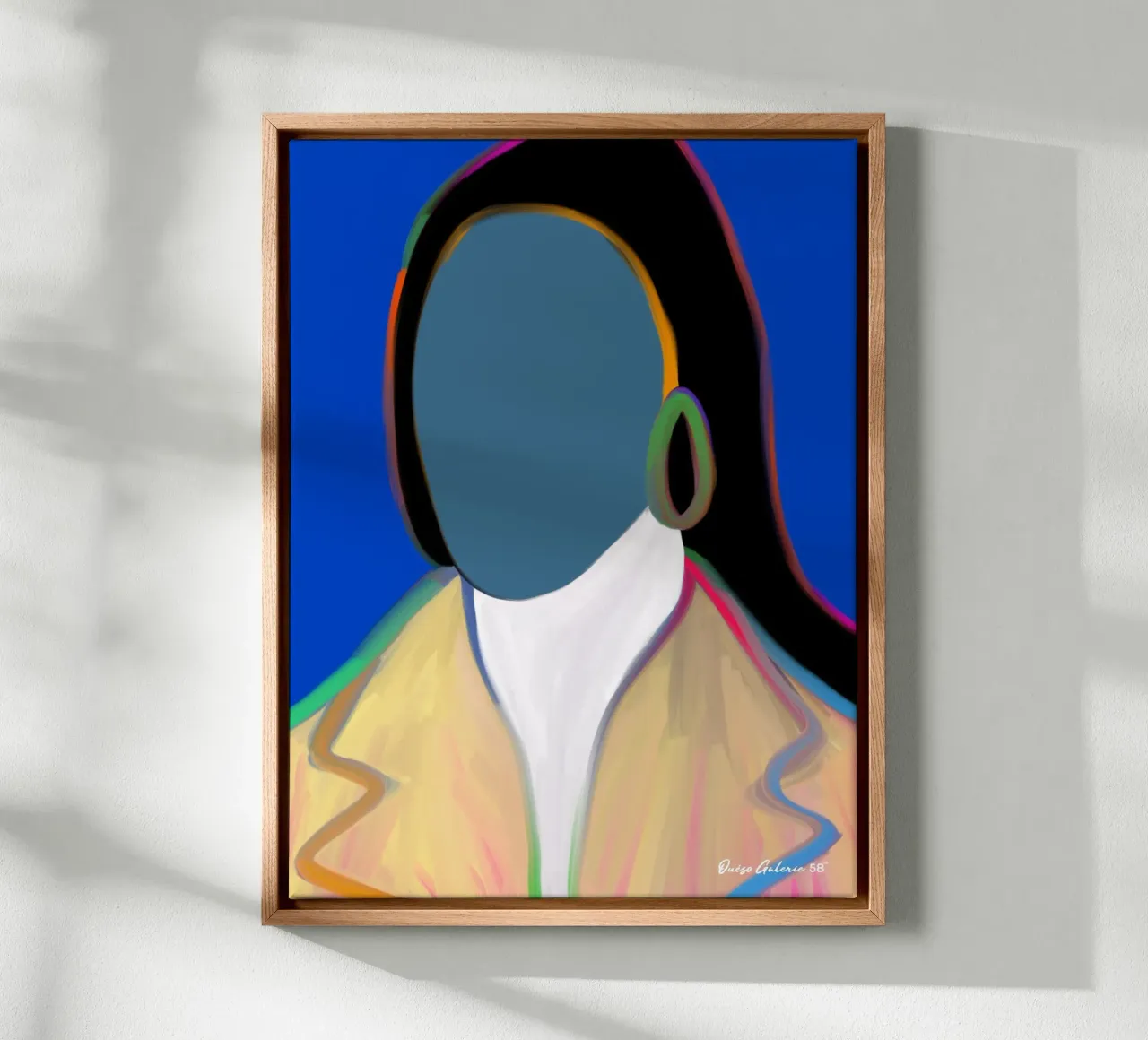 Color in Flux canvas with Floater frame by Mike Leymi