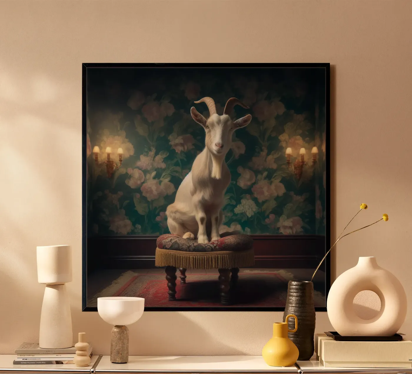 Goat Poster von Animal Portraits