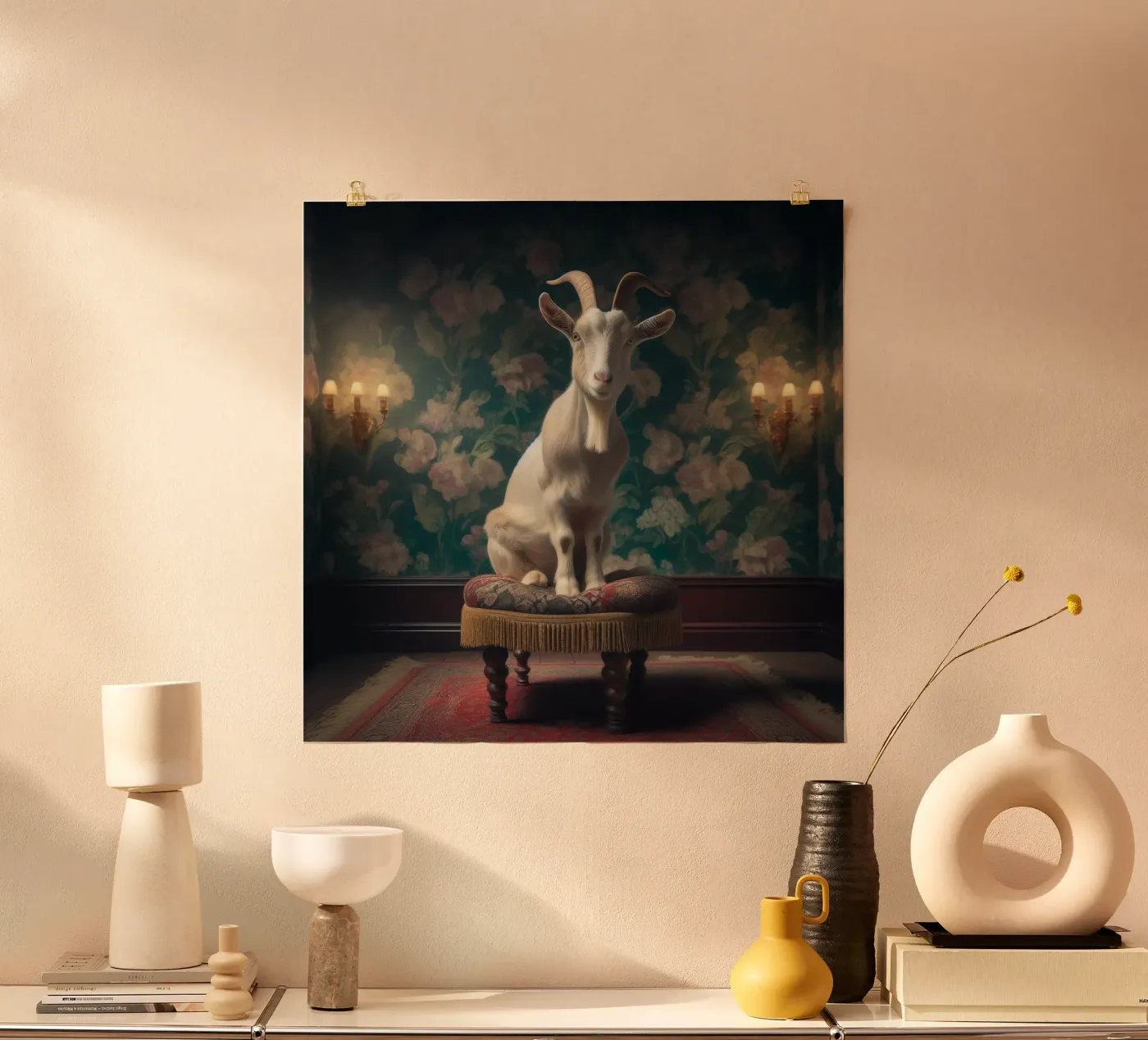 Goat Poster von Animal Portraits