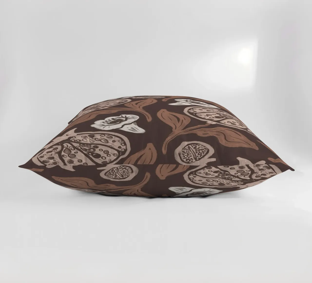 Pomegranates Pattern - Dark Mocha Mousse cuscino da anisillustration