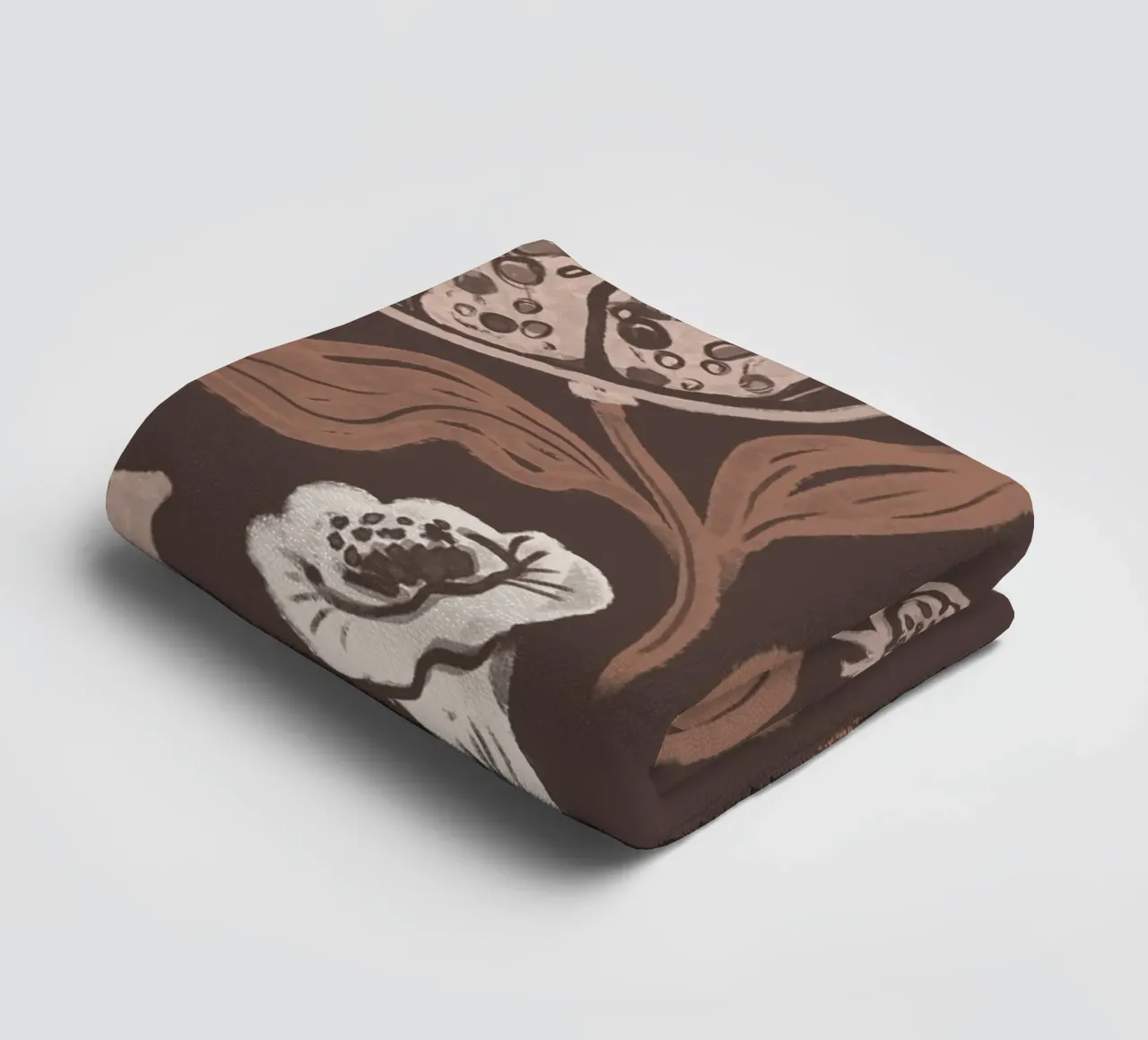 Pomegranates Pattern - Dark Mocha Mousse toalla de baño de anisillustration