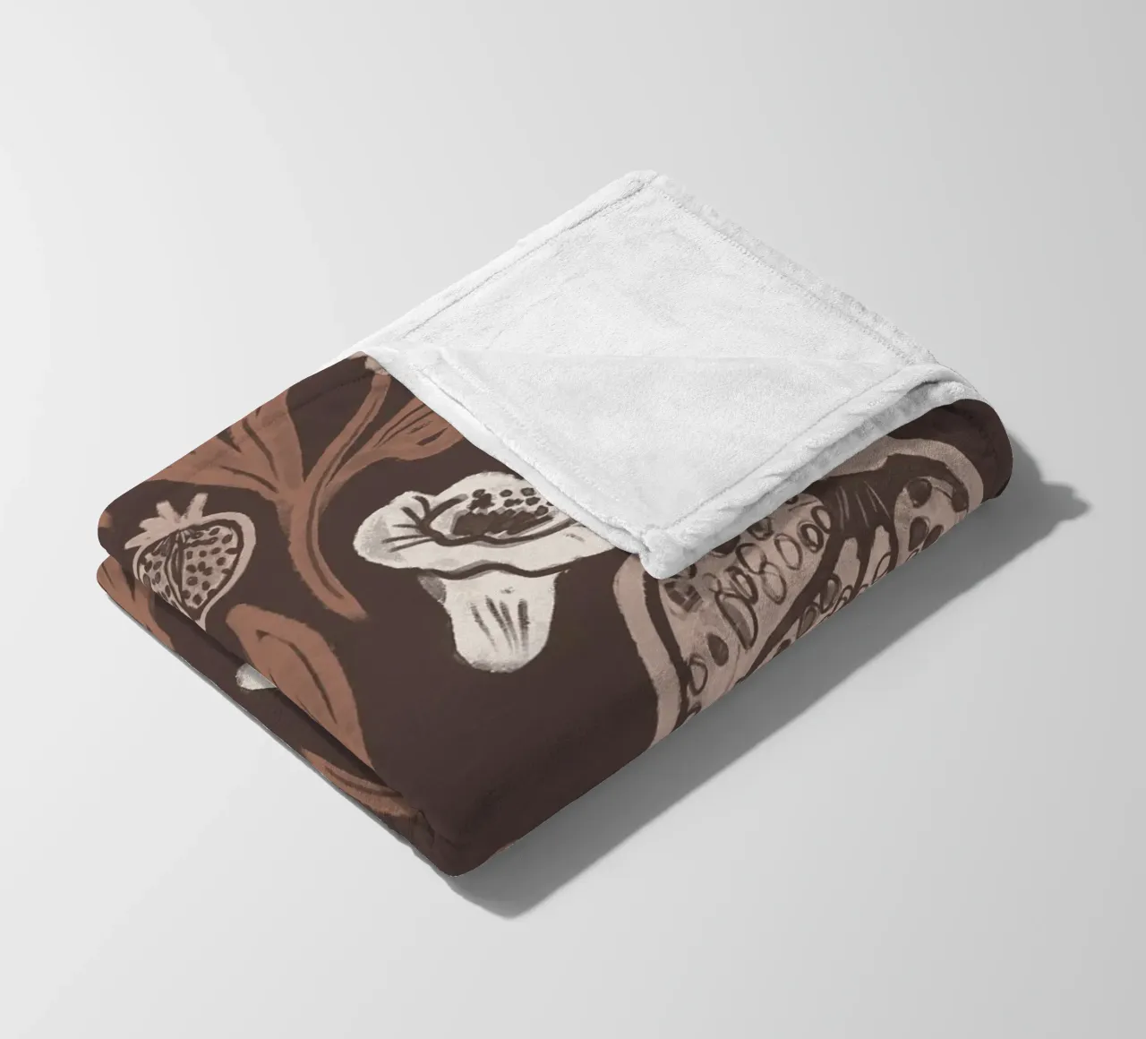 Pomegranates Pattern - Dark Mocha Mousse coperta in pile da anisillustration