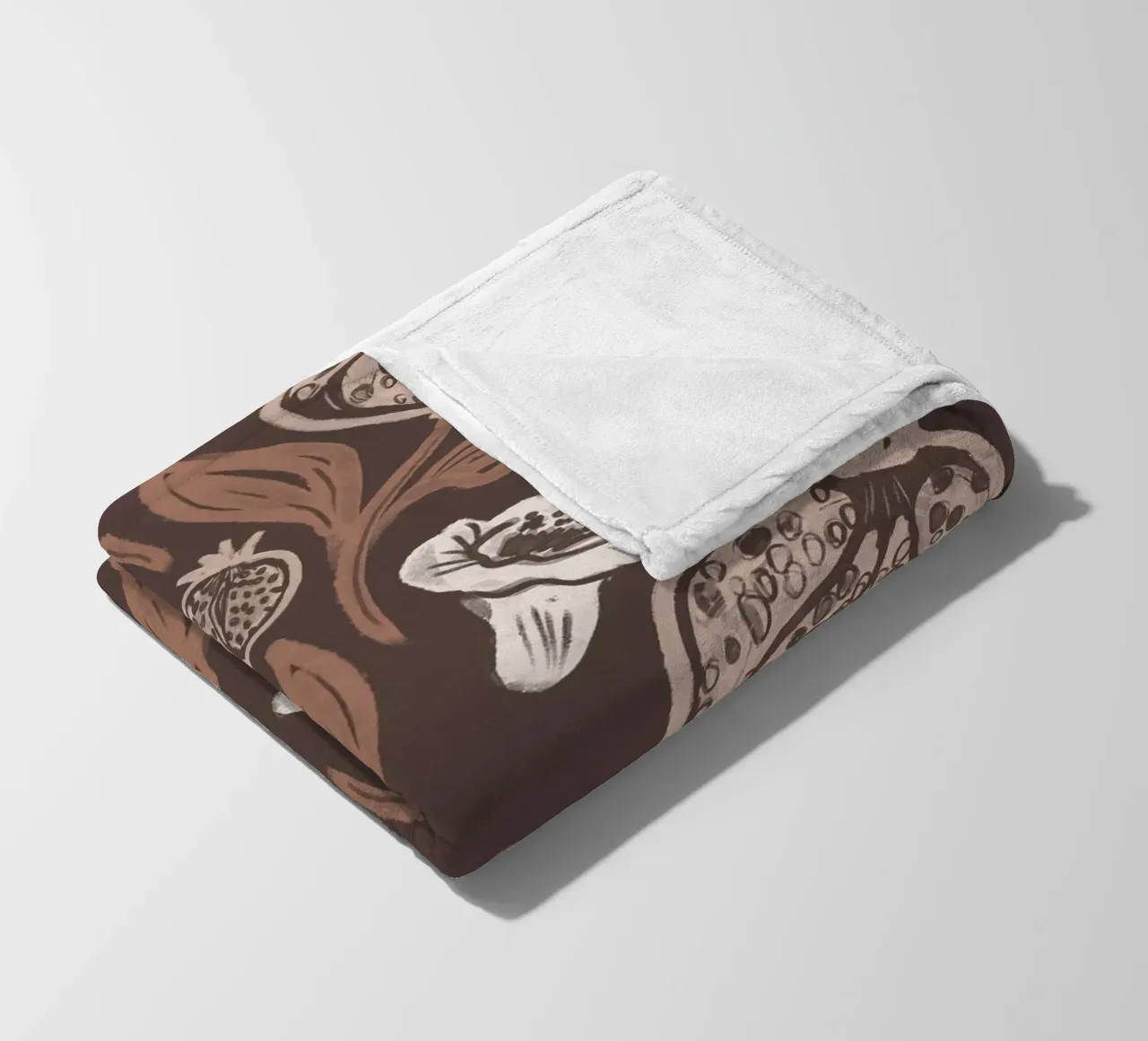 Pomegranates Pattern - Dark Mocha Mousse coperta in pile da anisillustration