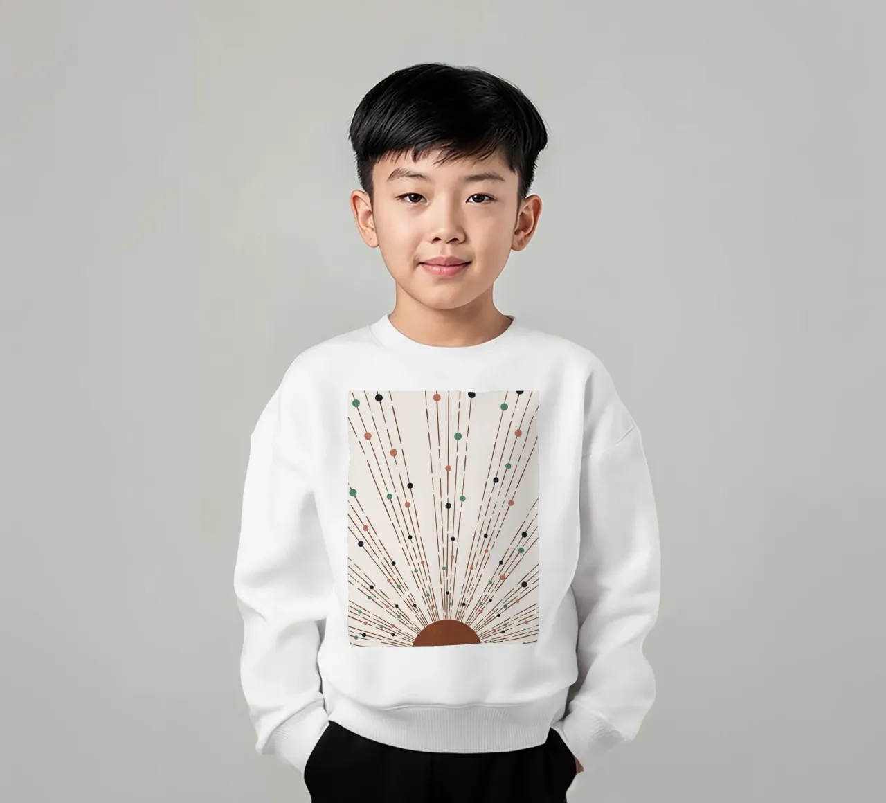 Design boho a raggi e punti - minimale e moderno felpa bambino da Whole©
