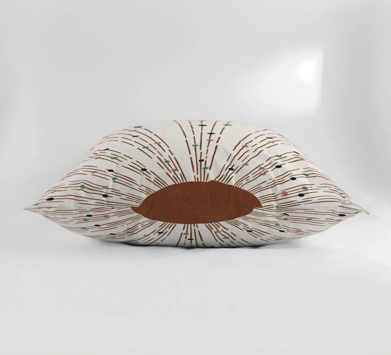 Rays & dots boho design - minimal & modern decorative cushion by Whole©