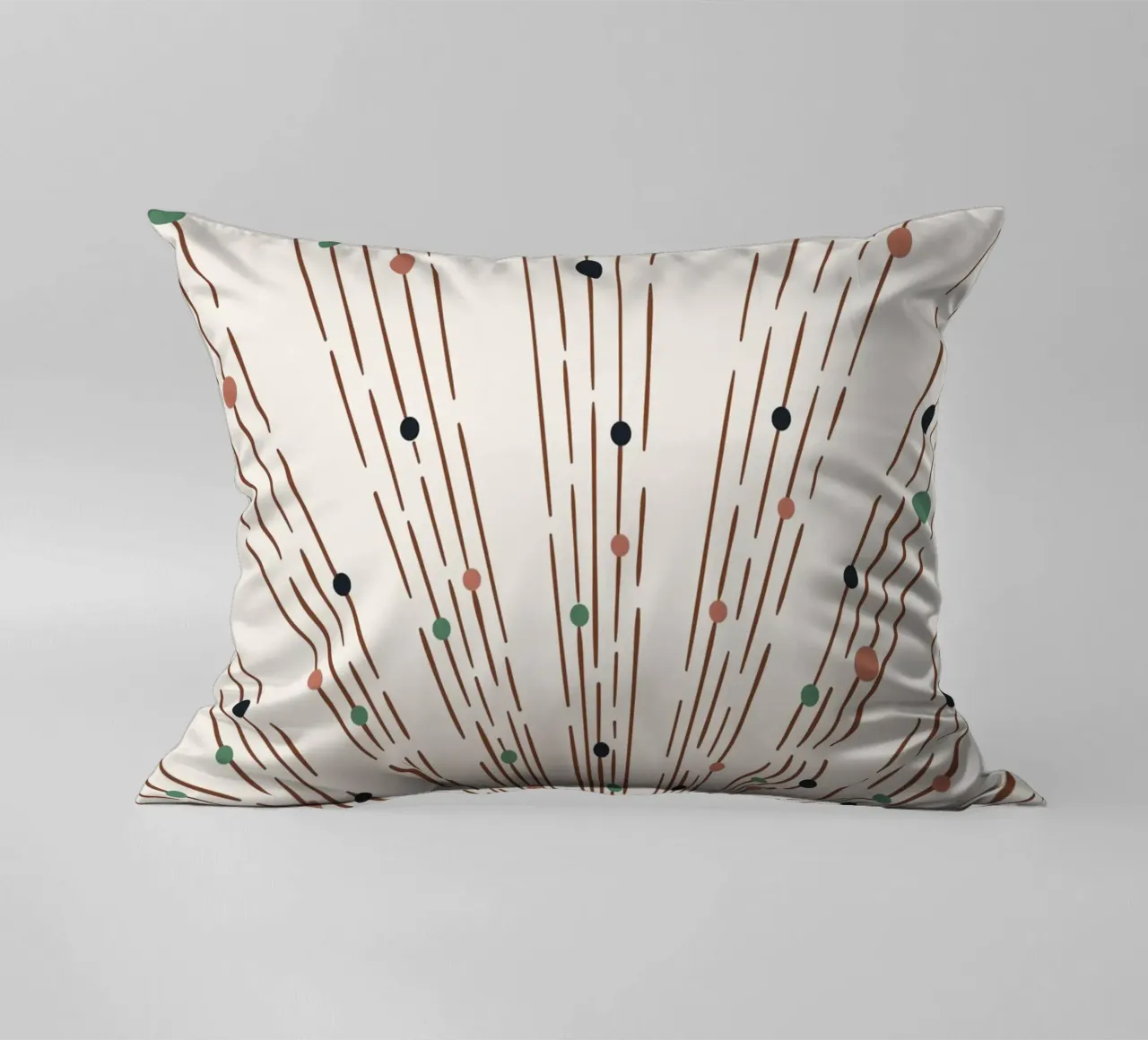 Rays & dots boho design - minimal & modern decorative cushion by Whole©