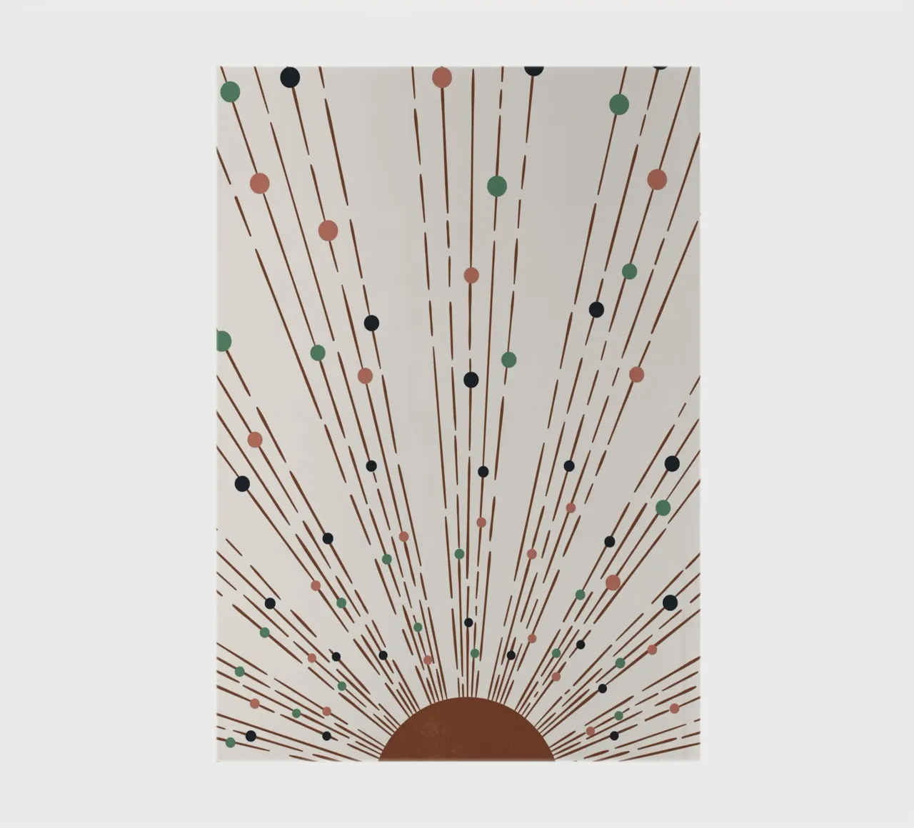 Rays & dots boho design - minimal & modern notebook by Whole©