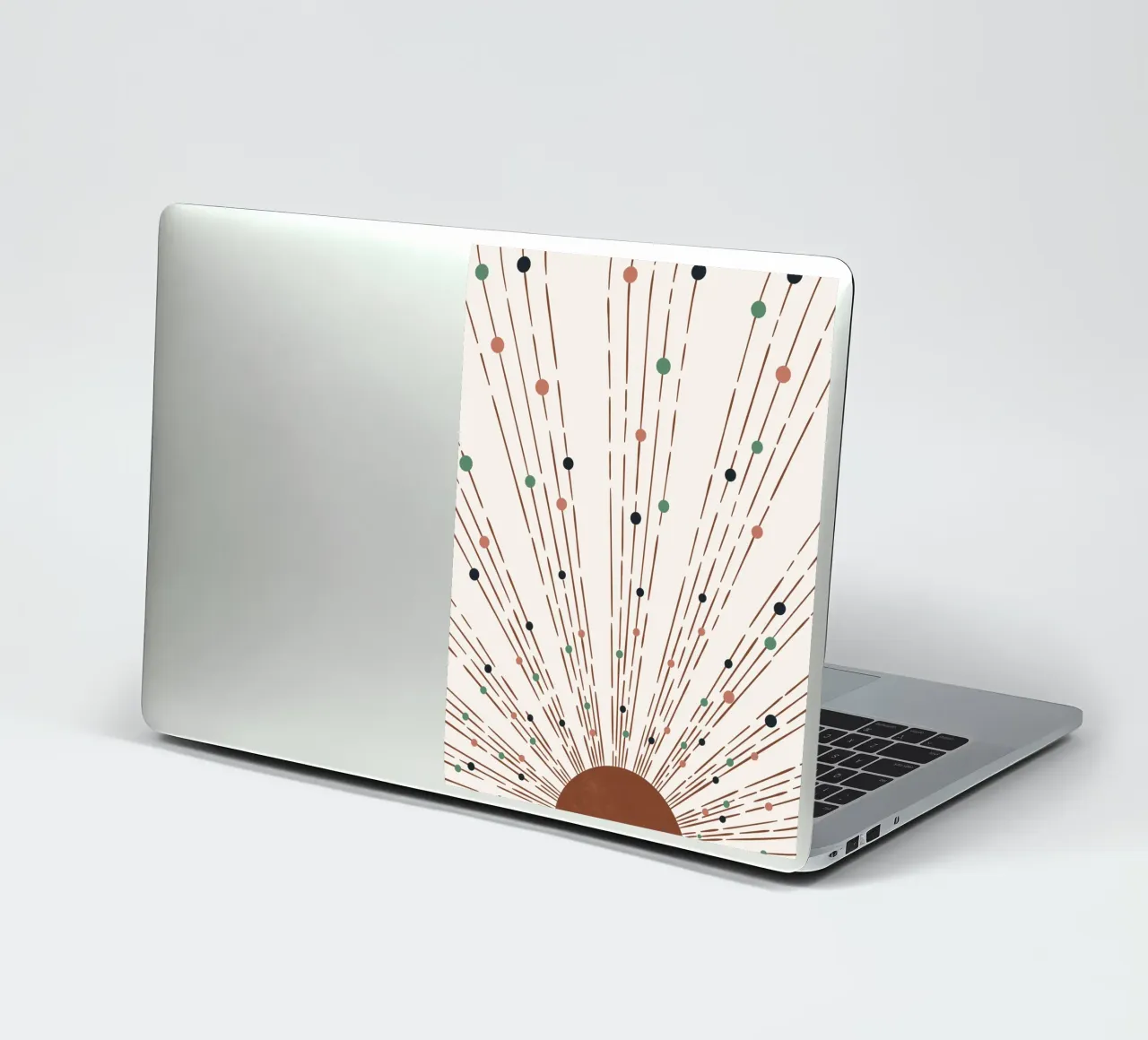 Rays & dots boho design - minimal & modern sticker by Whole©