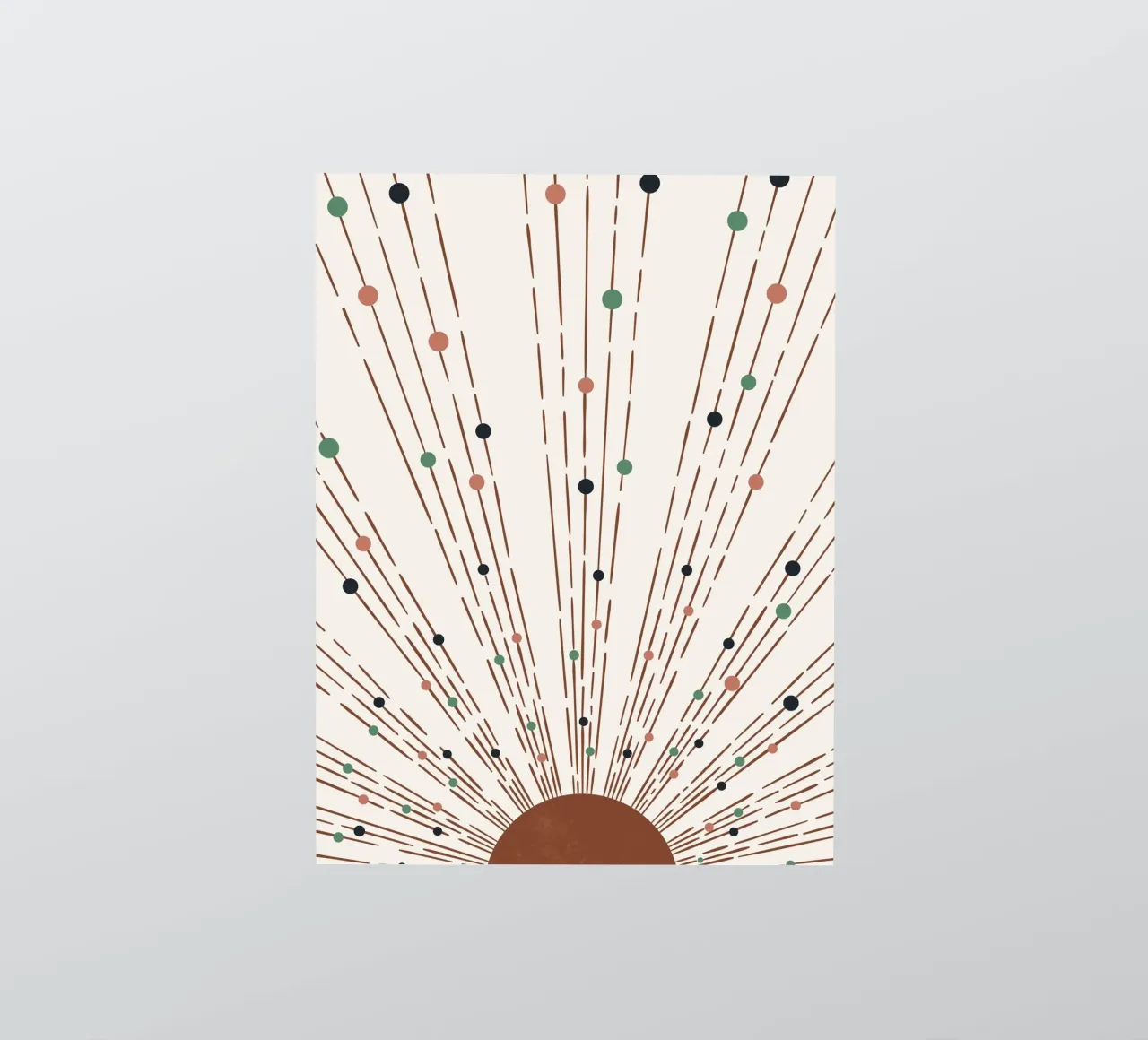 Rays & dots boho design - minimal & modern sticker by Whole©