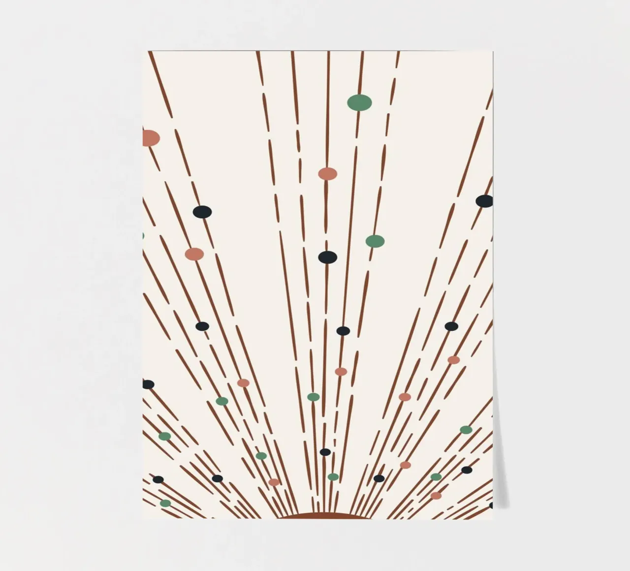 Rays & dots boho design - minimal & modern sticker sheet by Whole©