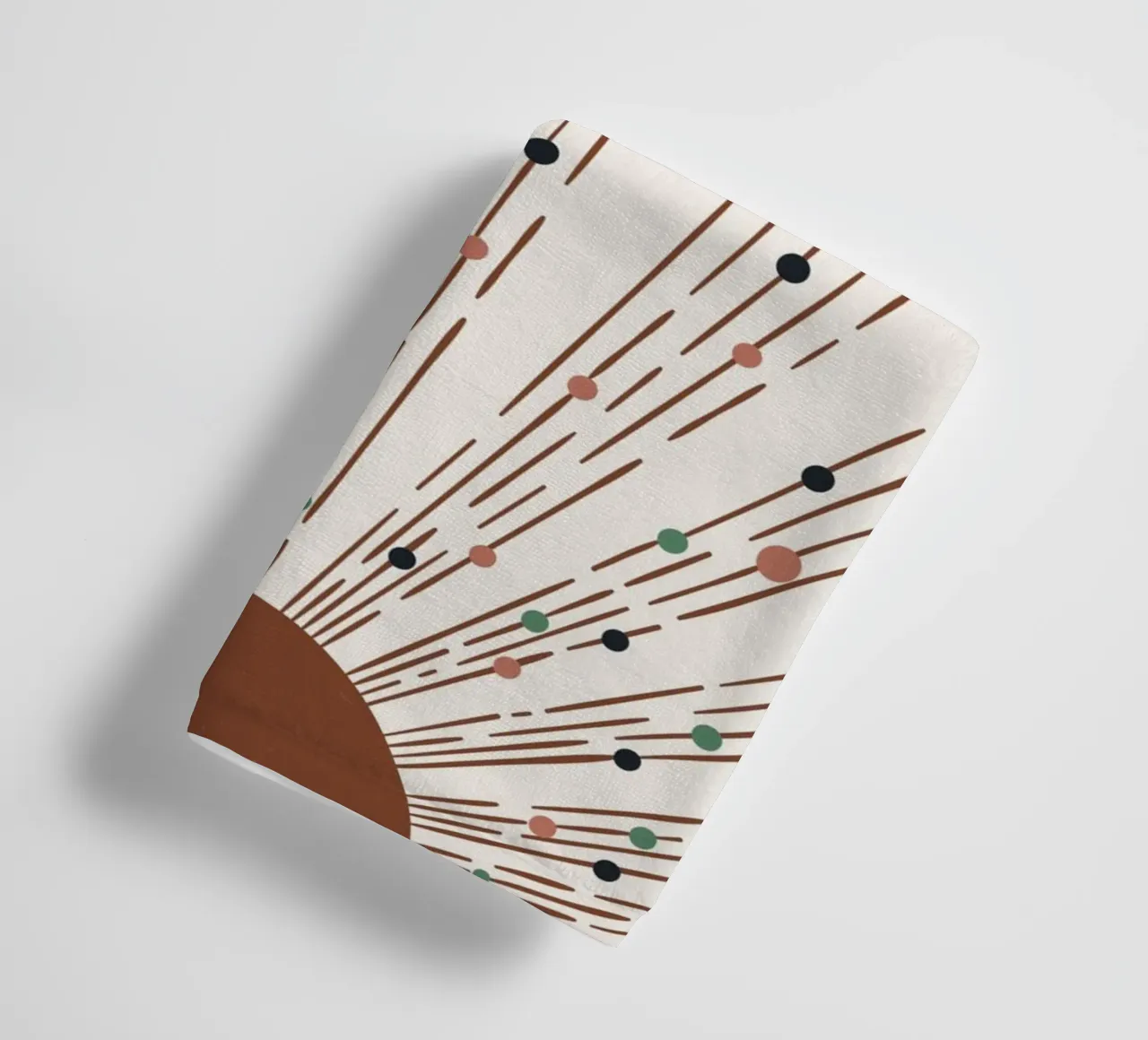 Boho-ontwerp met stralen en stippen - minimaal en modern badhanddoek van Whole©