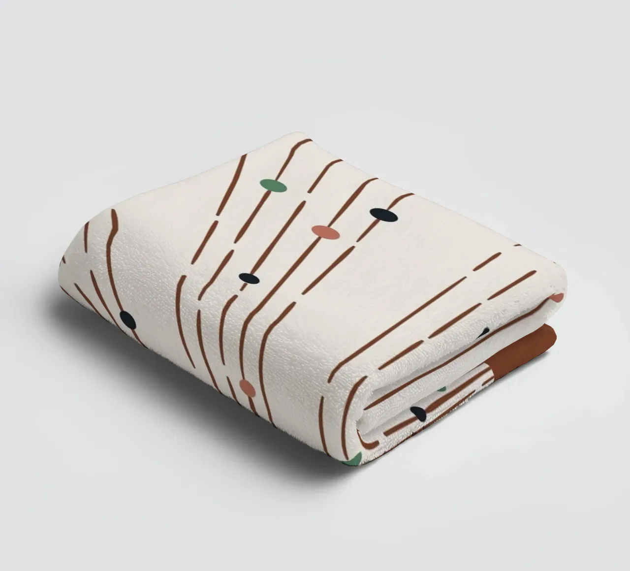 Boho-ontwerp met stralen en stippen - minimaal en modern badhanddoek van Whole©