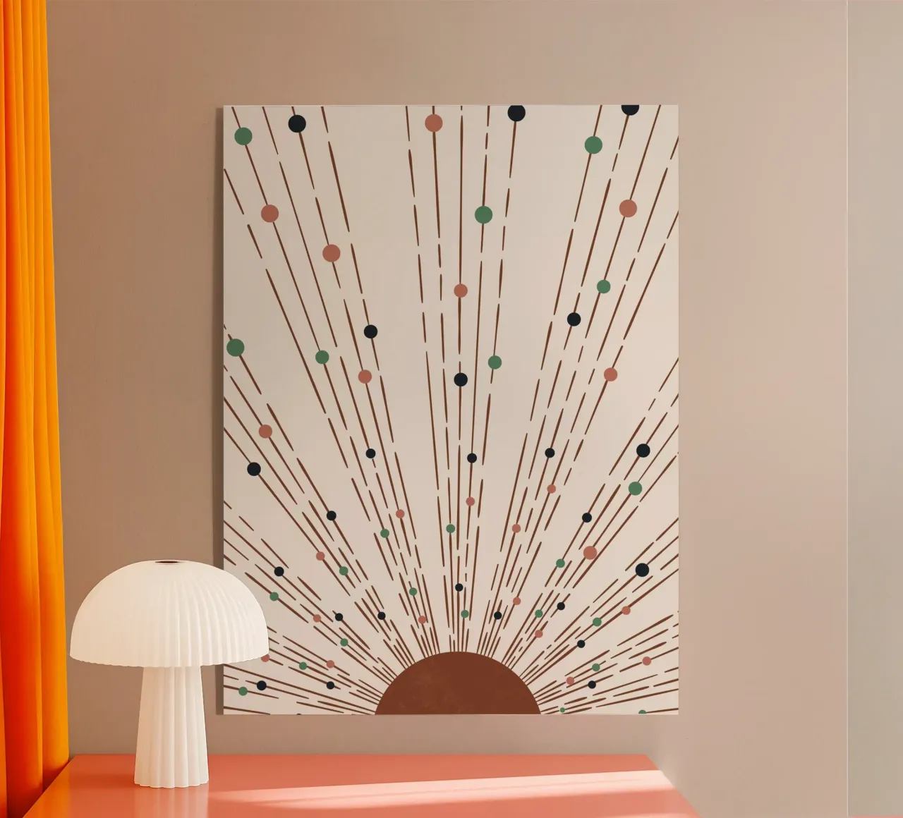 Design boho a raggi e punti - minimale e moderno plexiglass da Whole©