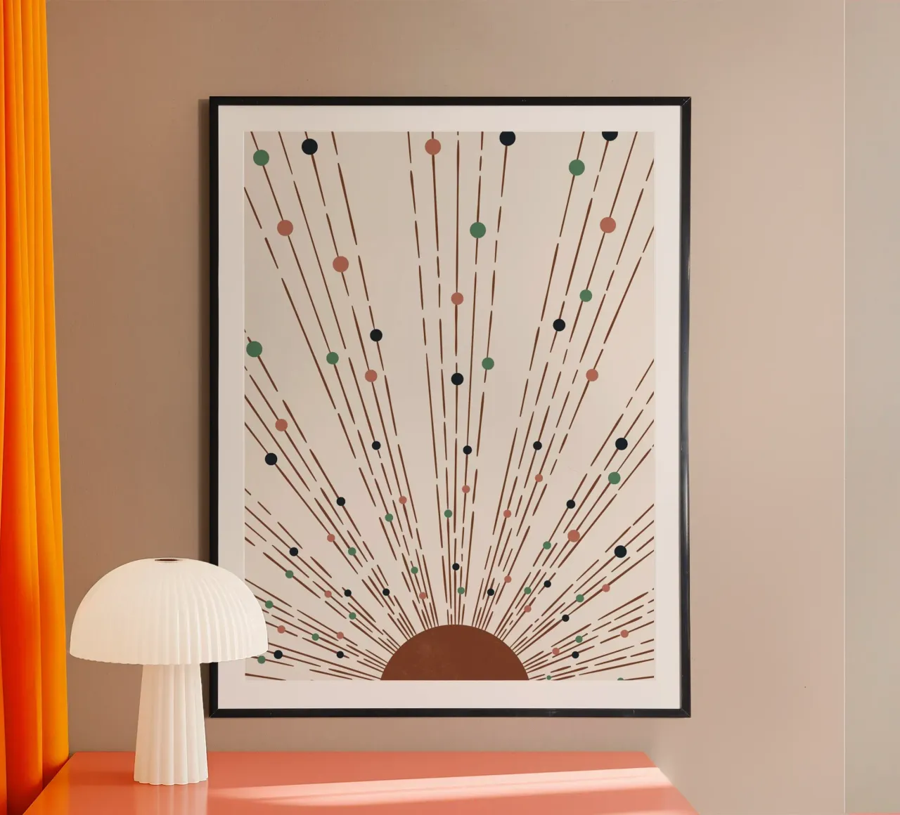 Rays & dots boho design - minimal & modern hahnemühle by Whole©