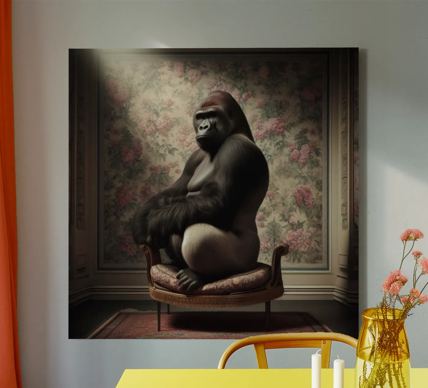Gorilla canvas van Animal Portraits