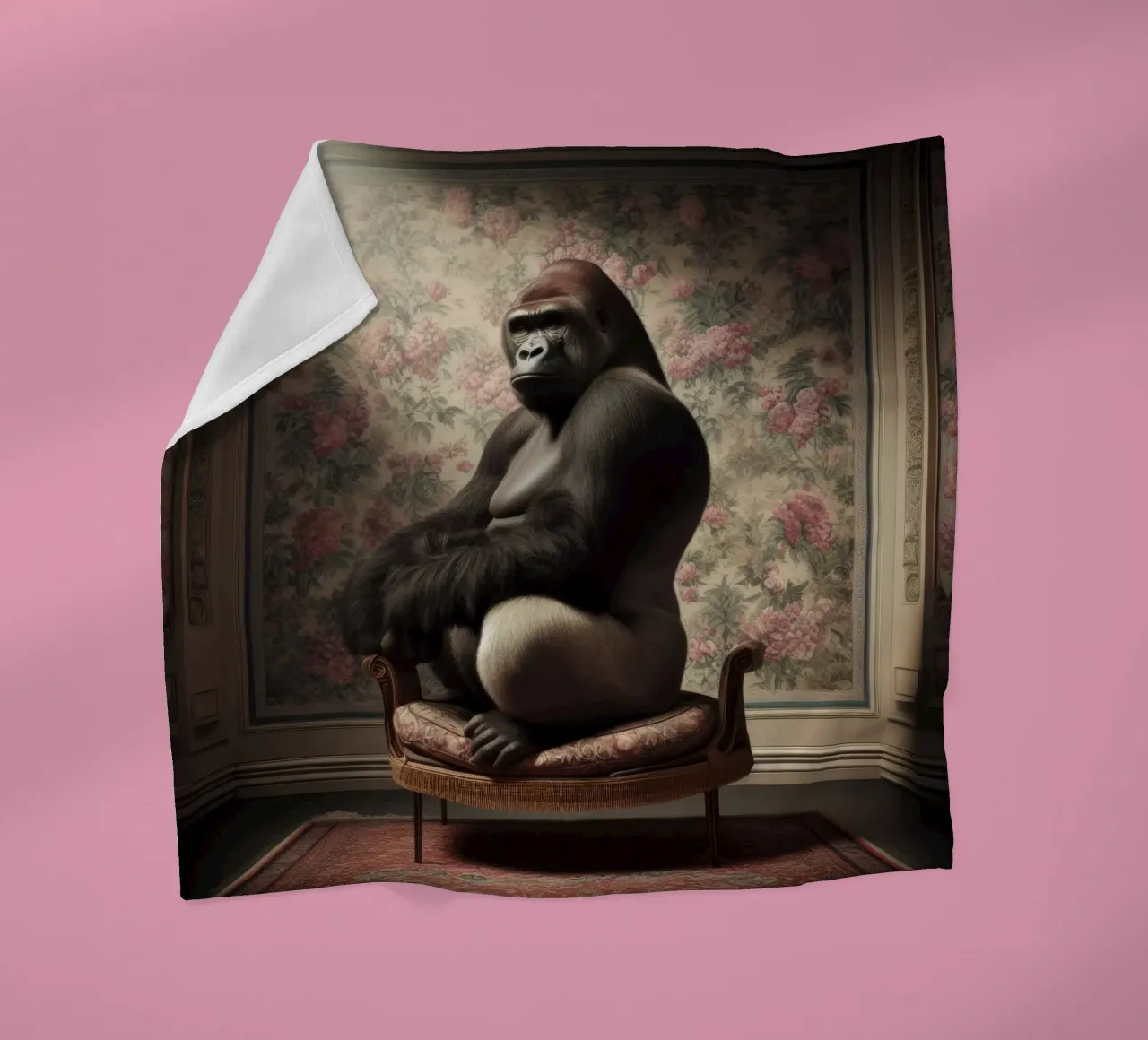 Gorilla Fleecedecke von Animal Portraits