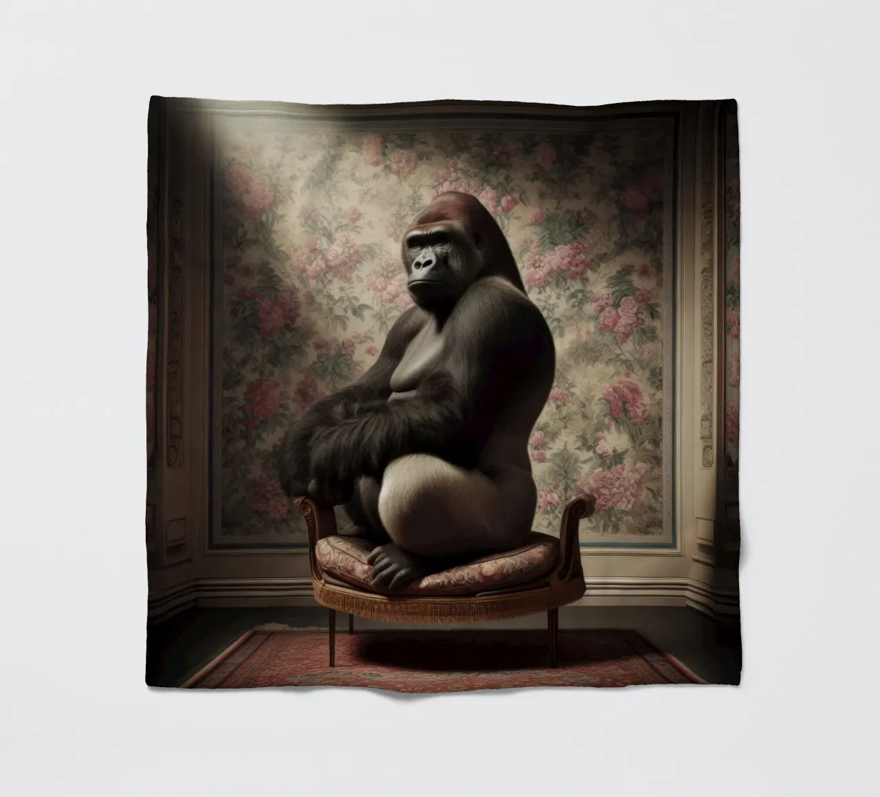 Gorilla Fleecedecke von Animal Portraits