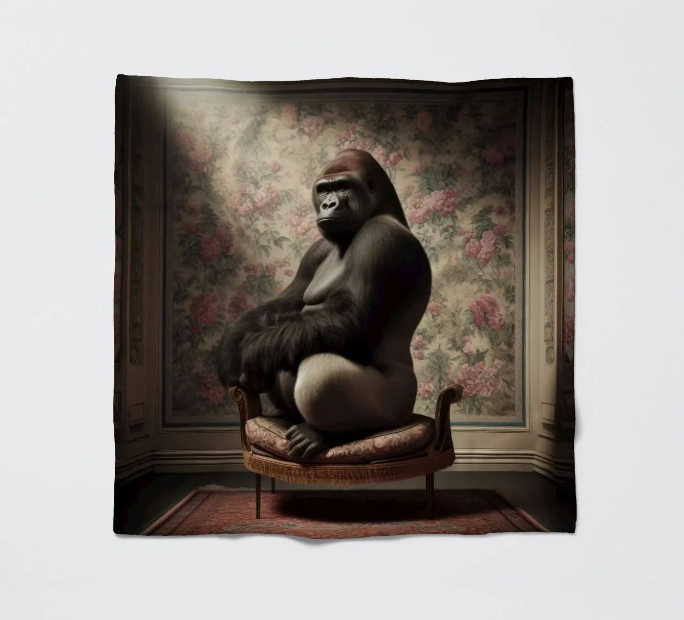 Gorilla Fleecedecke von Animal Portraits